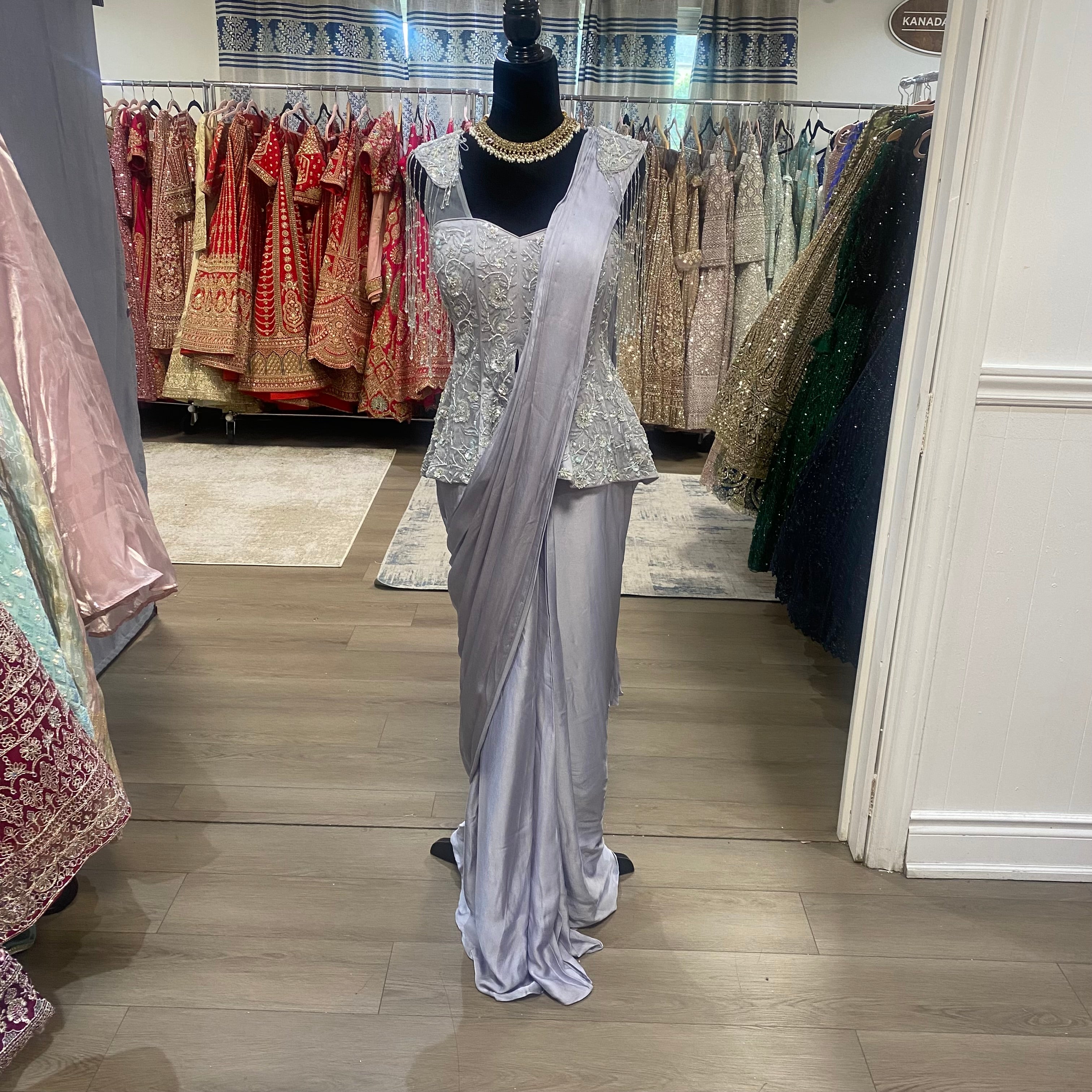 Pre drape saree