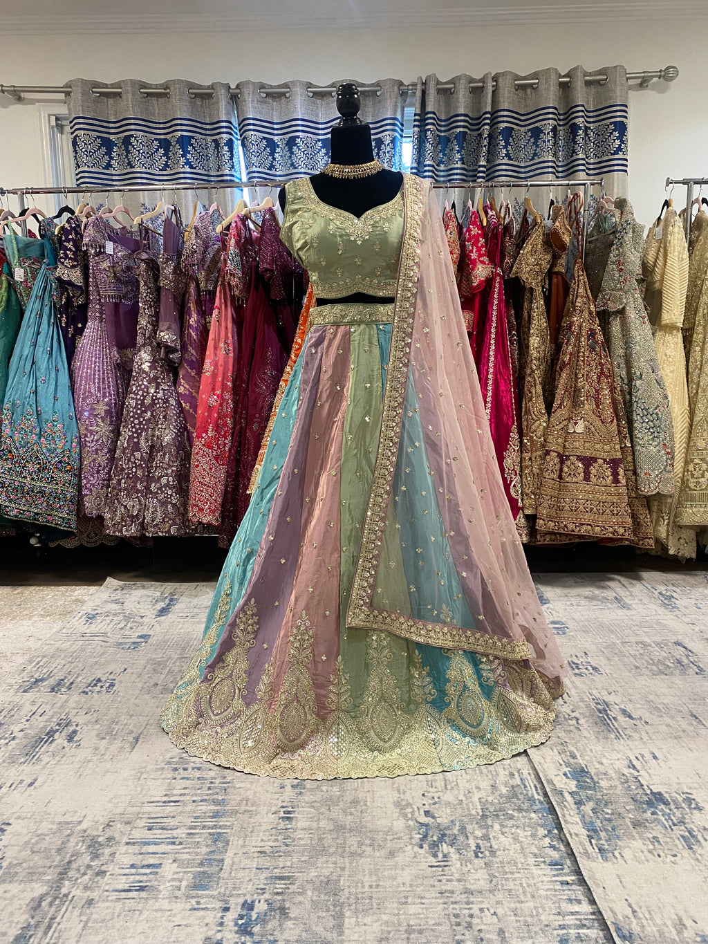 Traditional Embroidered silk Lehenga Choli