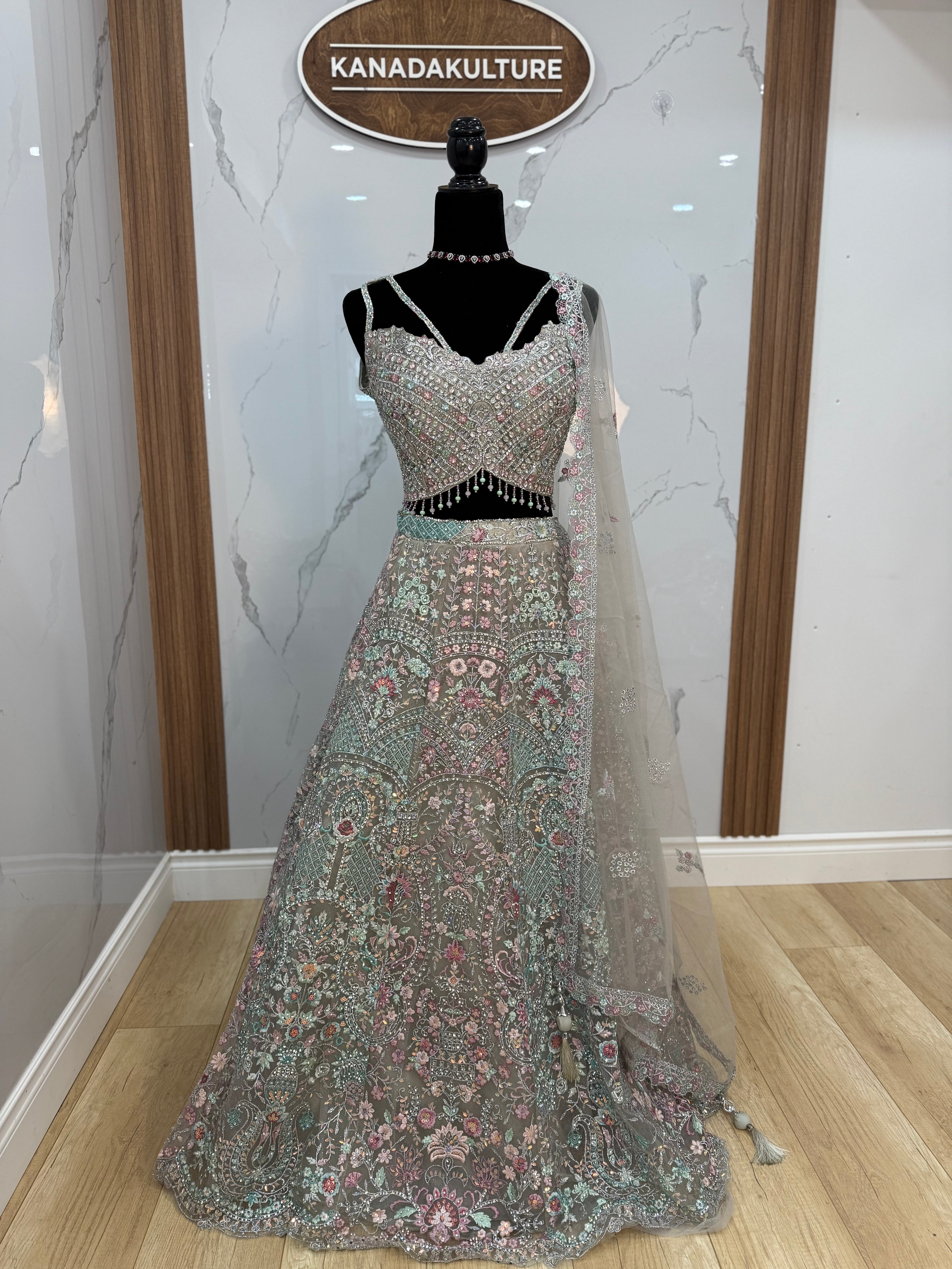Traditional Embroidered silk Lehenga Choli