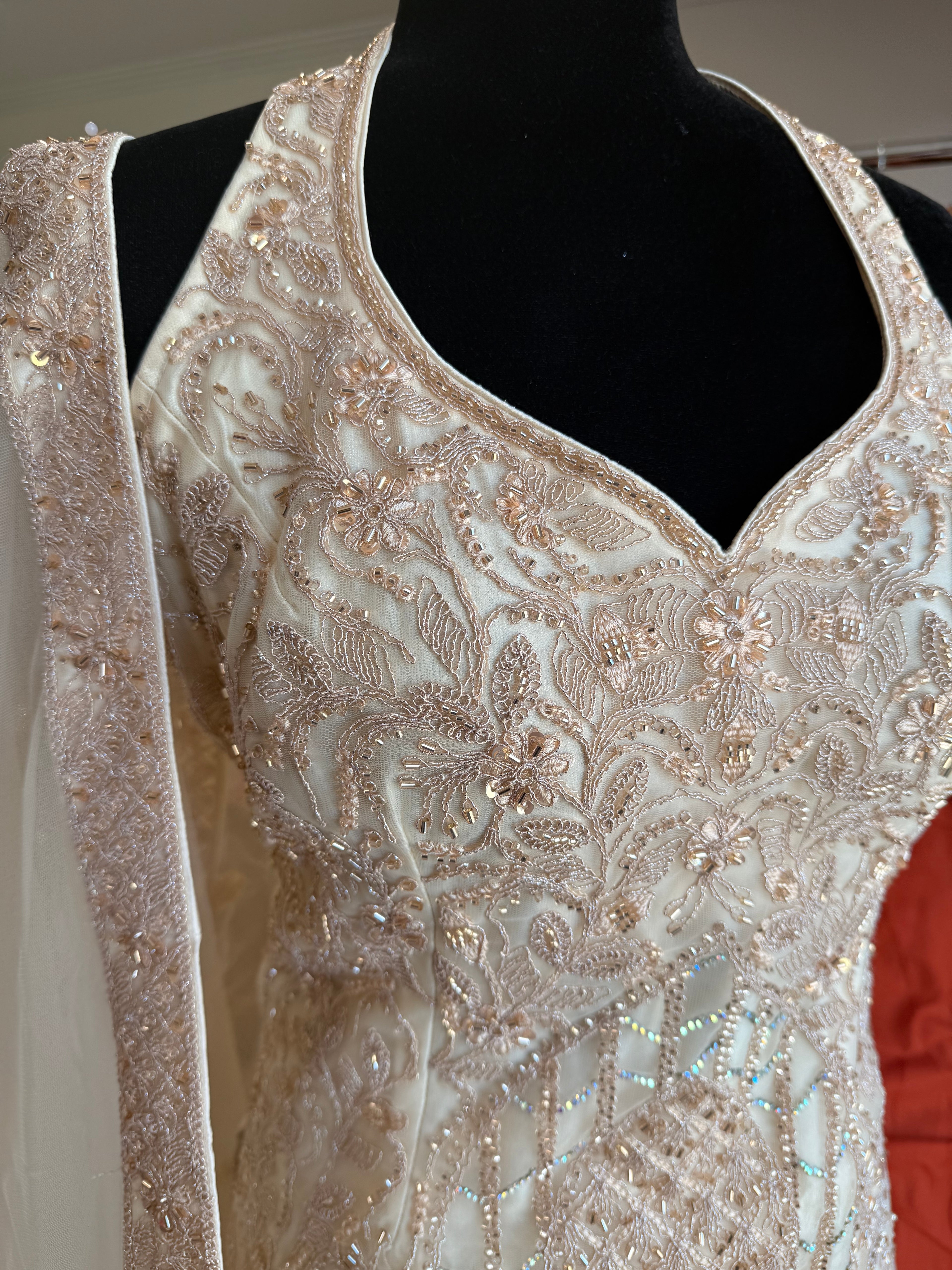 Halter neck Embroidered suit Kanada Kulture