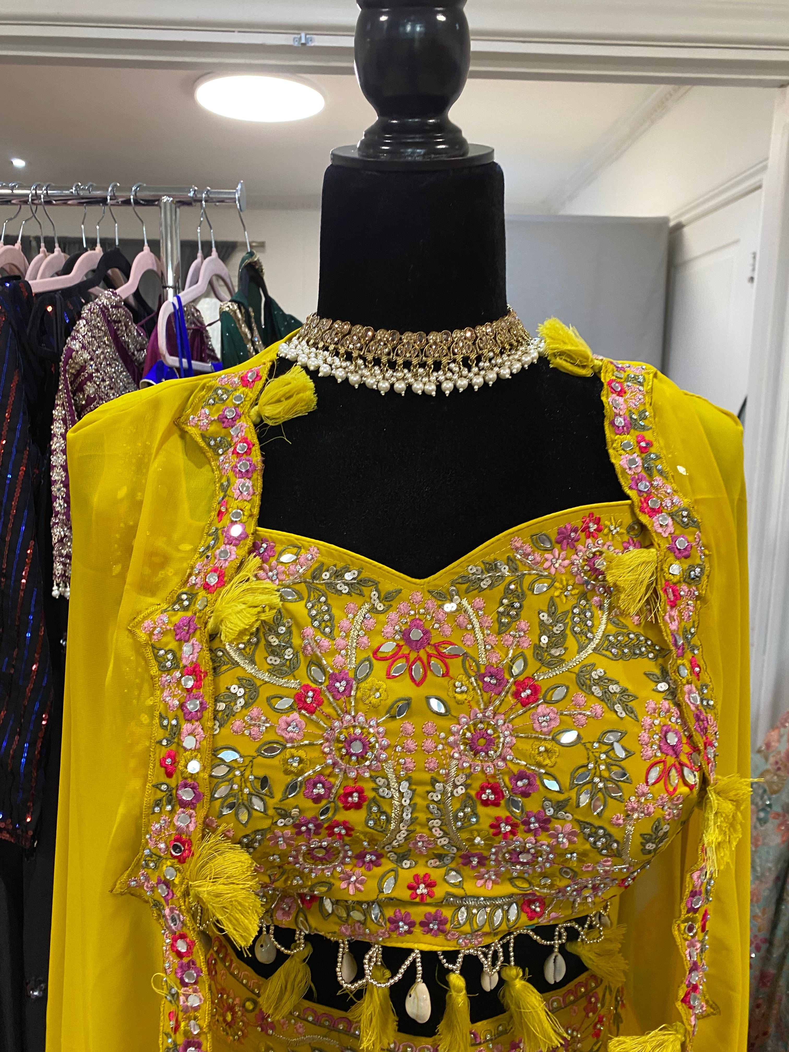 Crop top with palazoo with jacket