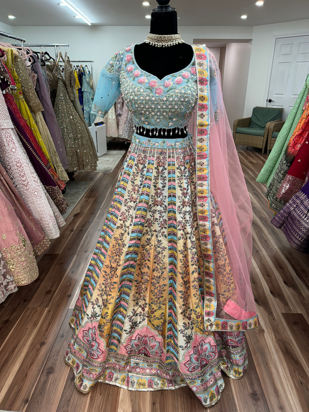 Traditional bridesmaids Embroidered Lehenga Choli