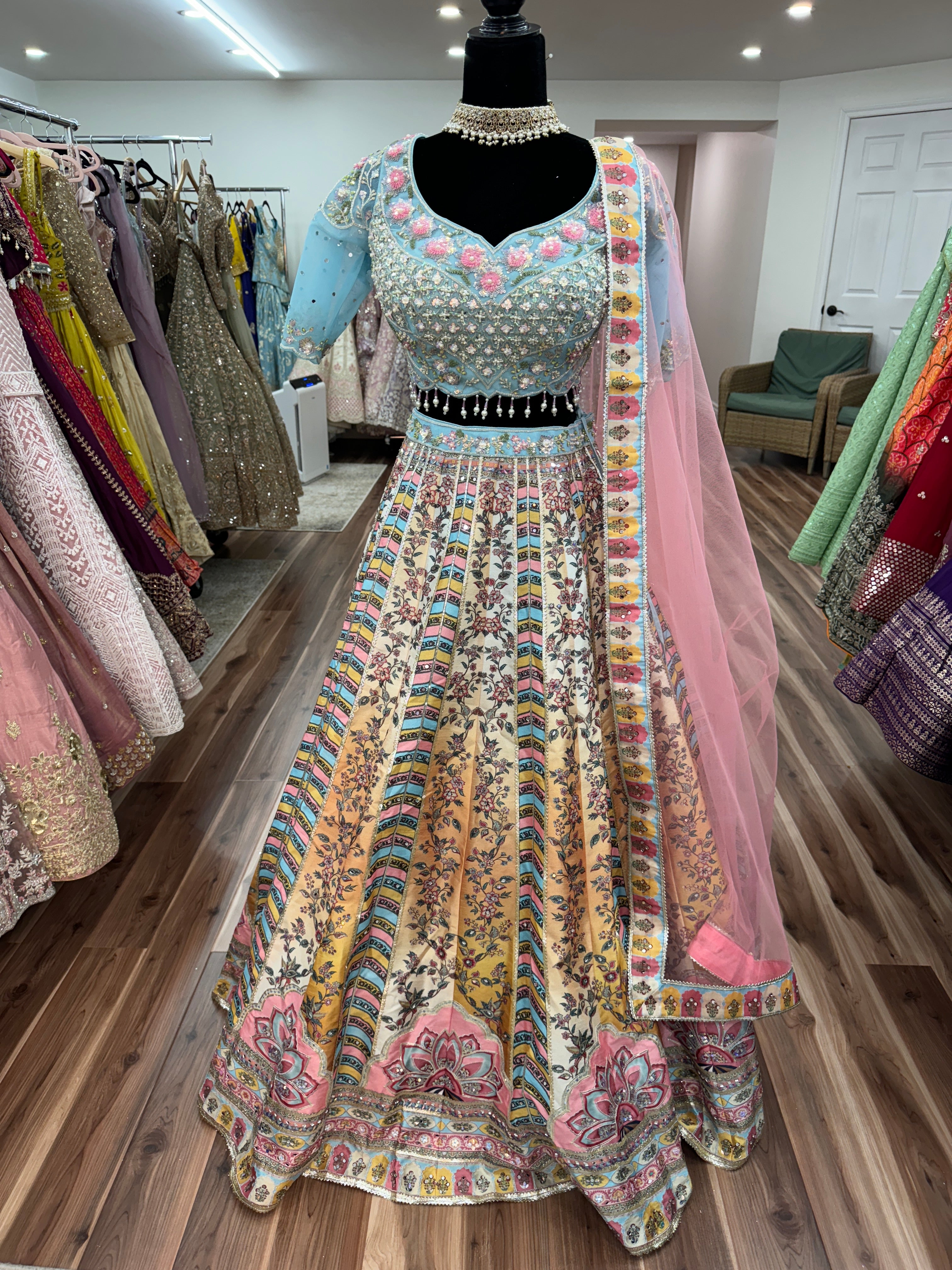 Traditional bridesmaids Embroidered Lehenga Choli