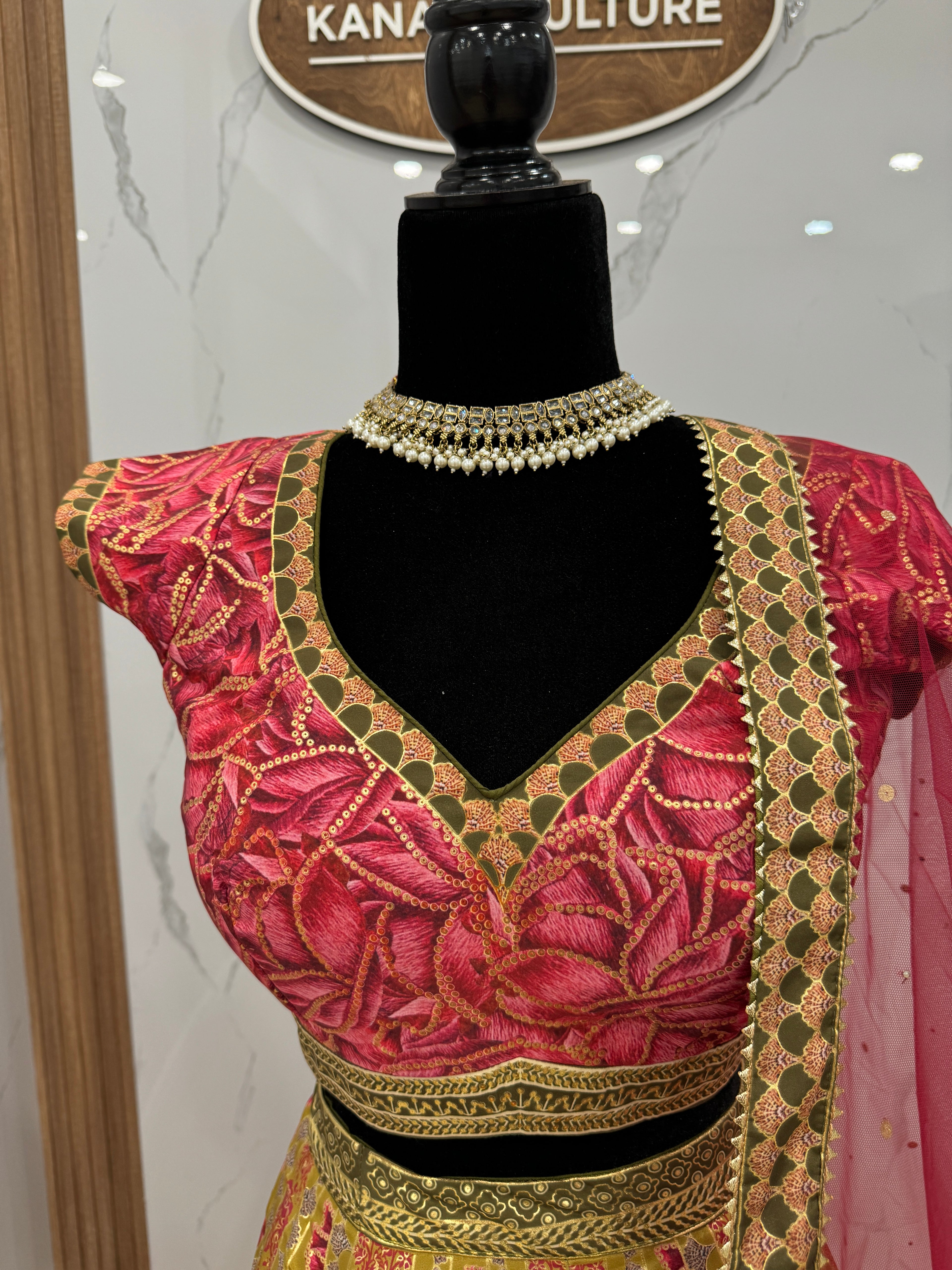 Sangam multi color lehenga