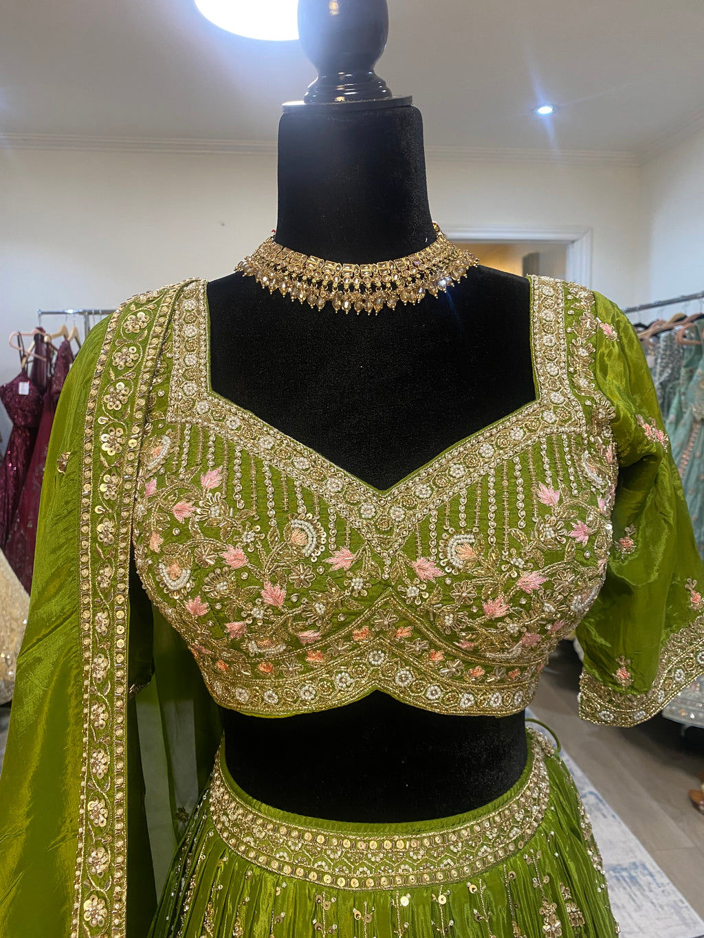 Designer intricate hand work lehenga