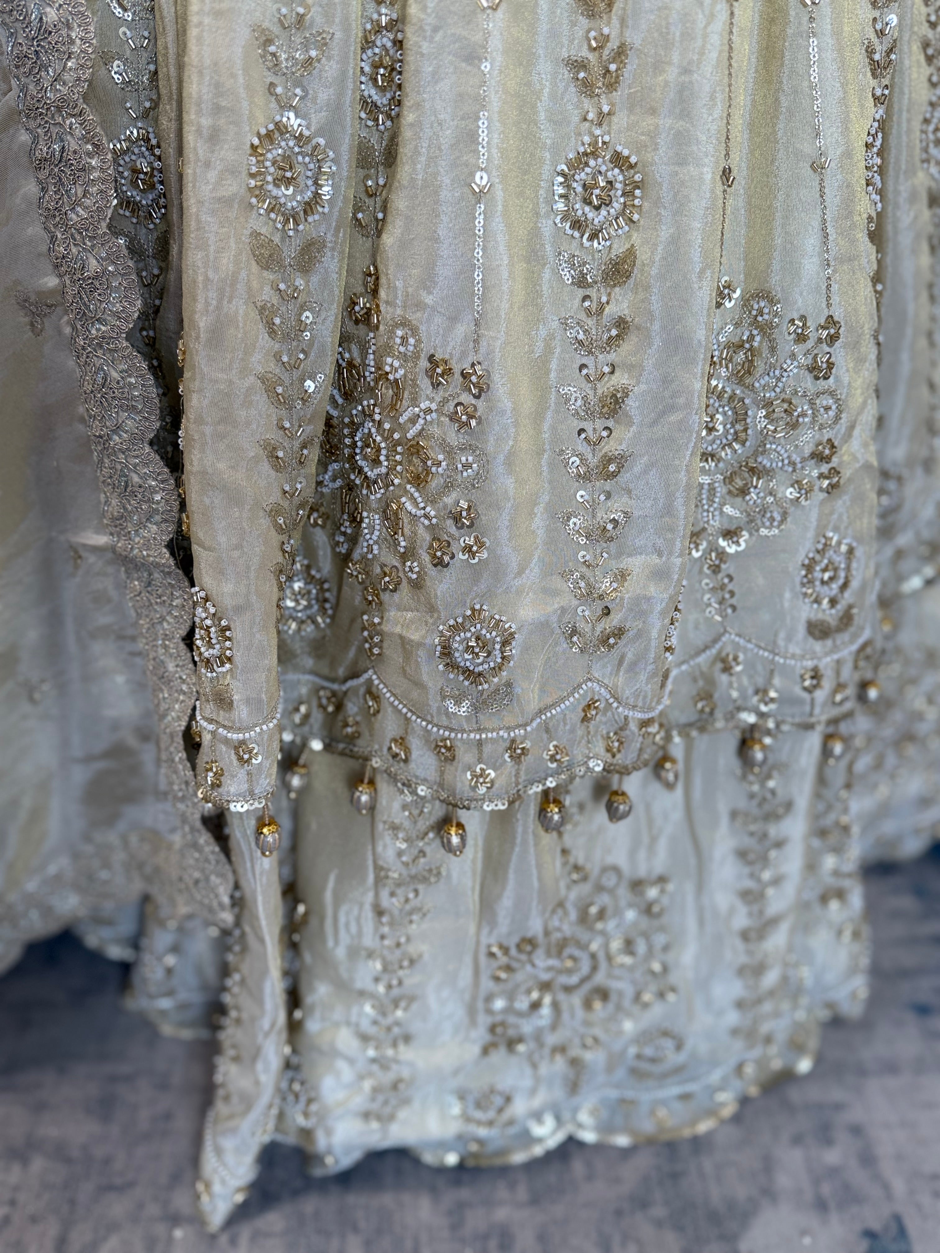 KanadaKulture - Designer Lehenga with thread and stone detailing
