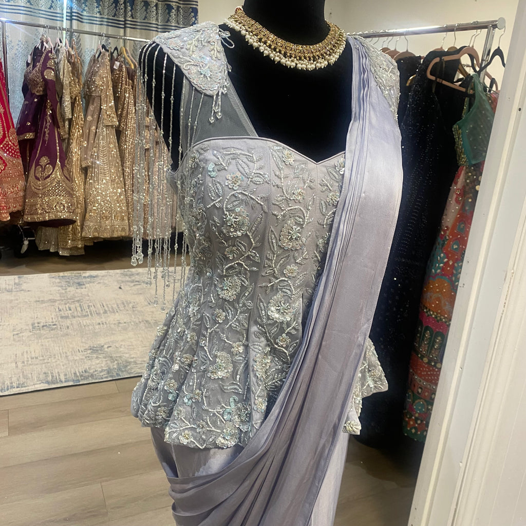 Pre drape saree