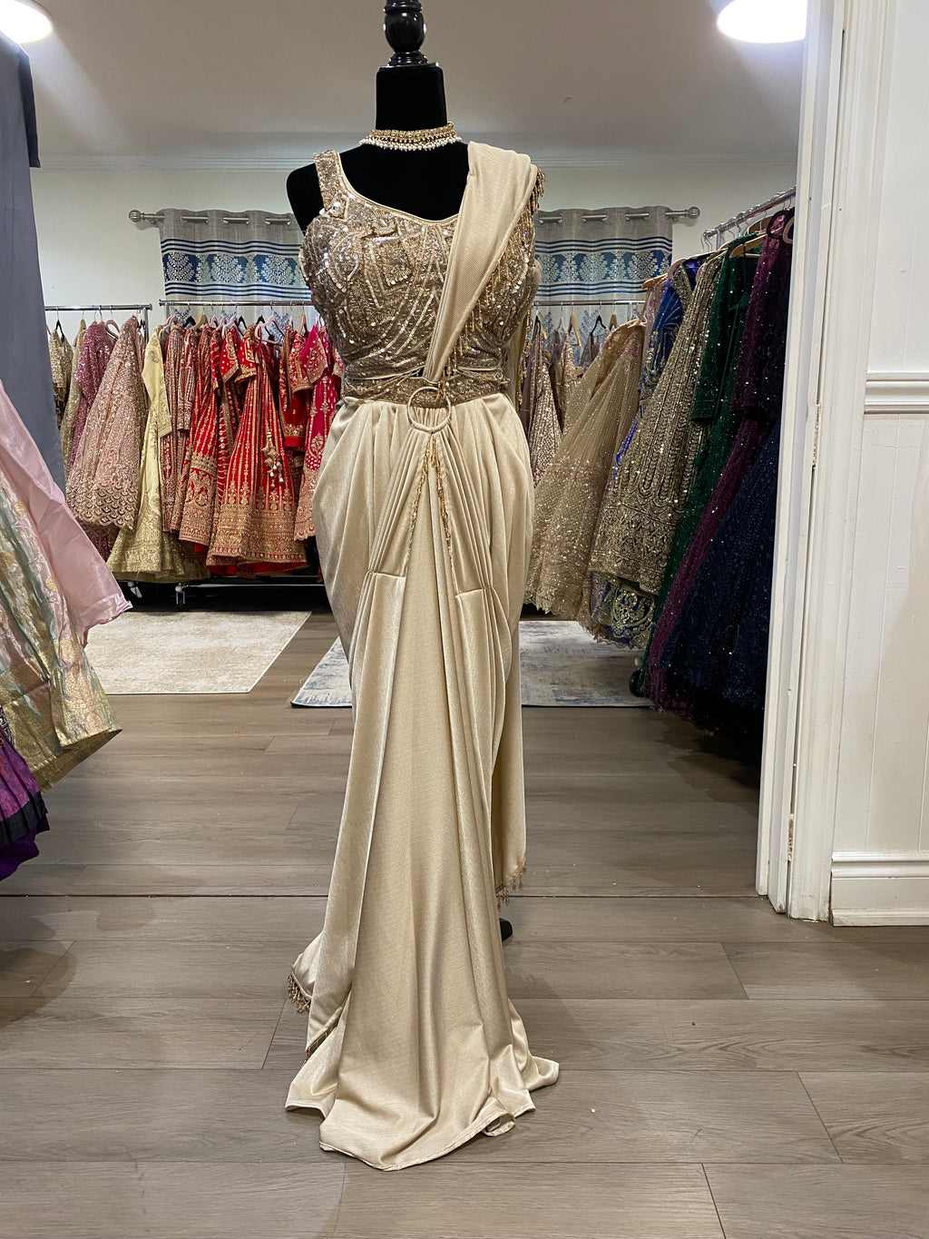 Pre drape saree