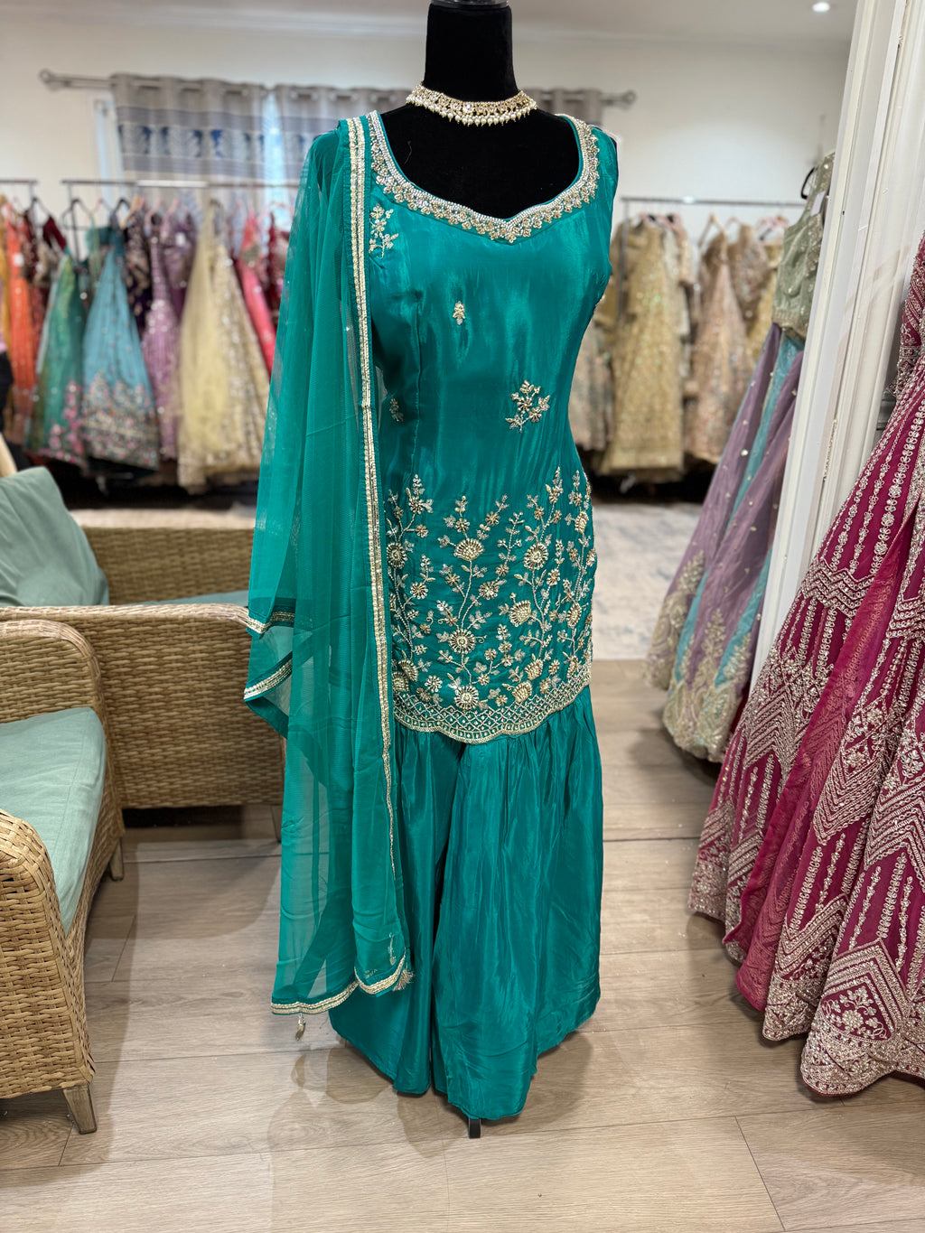 Embroidered gharara Suit – Kanada Kulture