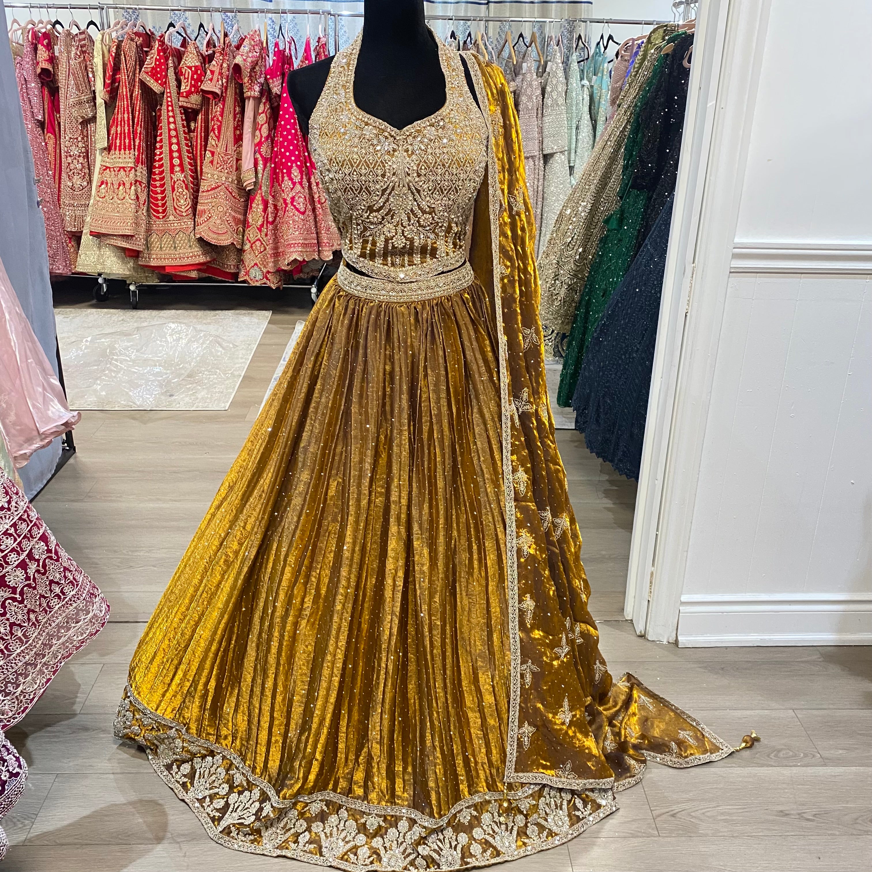 Perfect halter neck Designer Lehenga choli