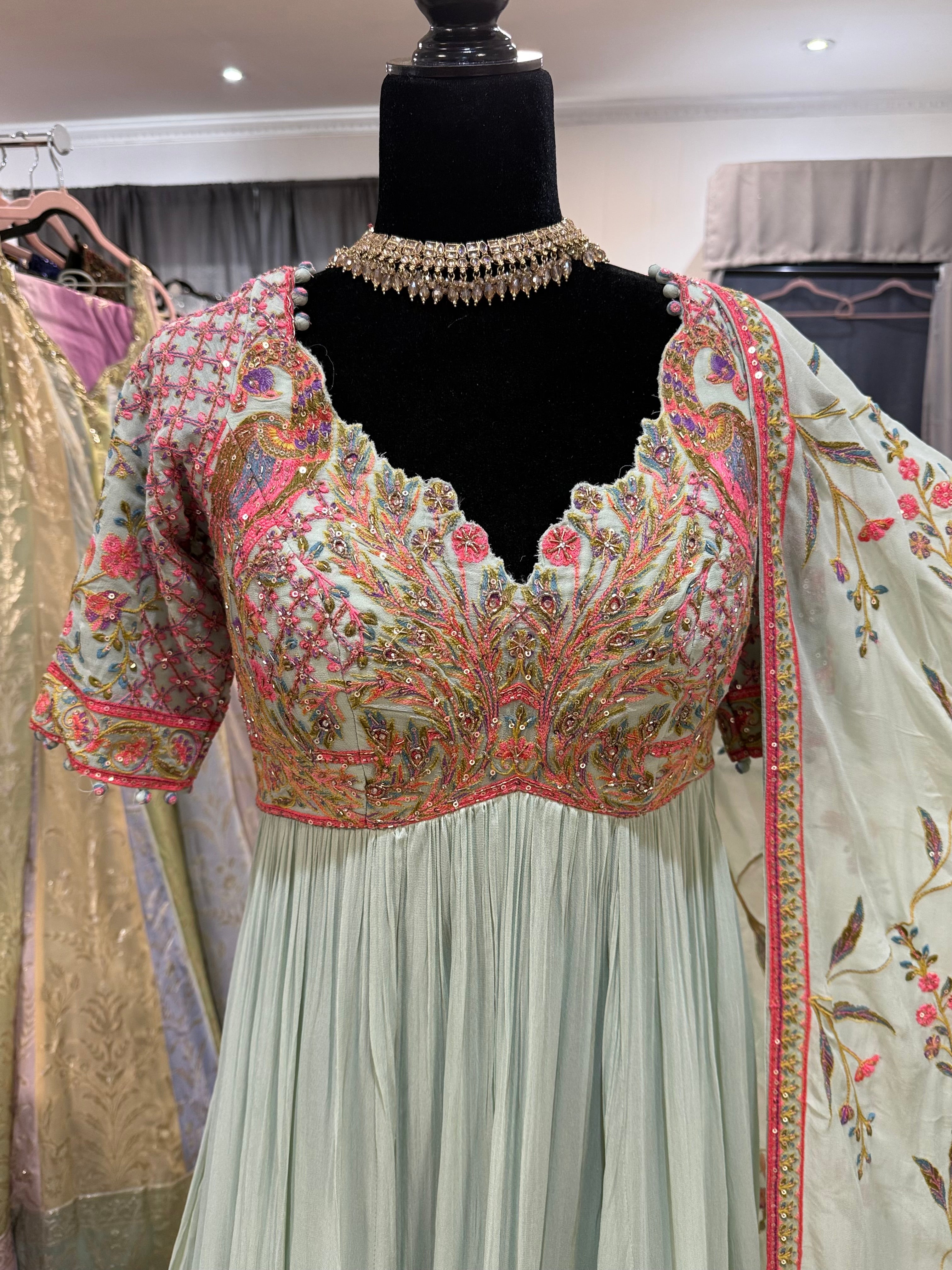 Embroidered Anarkali Suit – Kanada Kulture