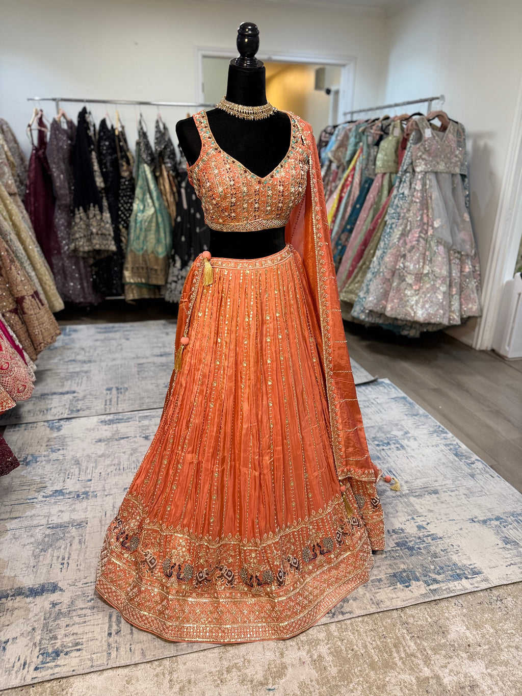 Traditional Embroidered silk Lehenga Choli