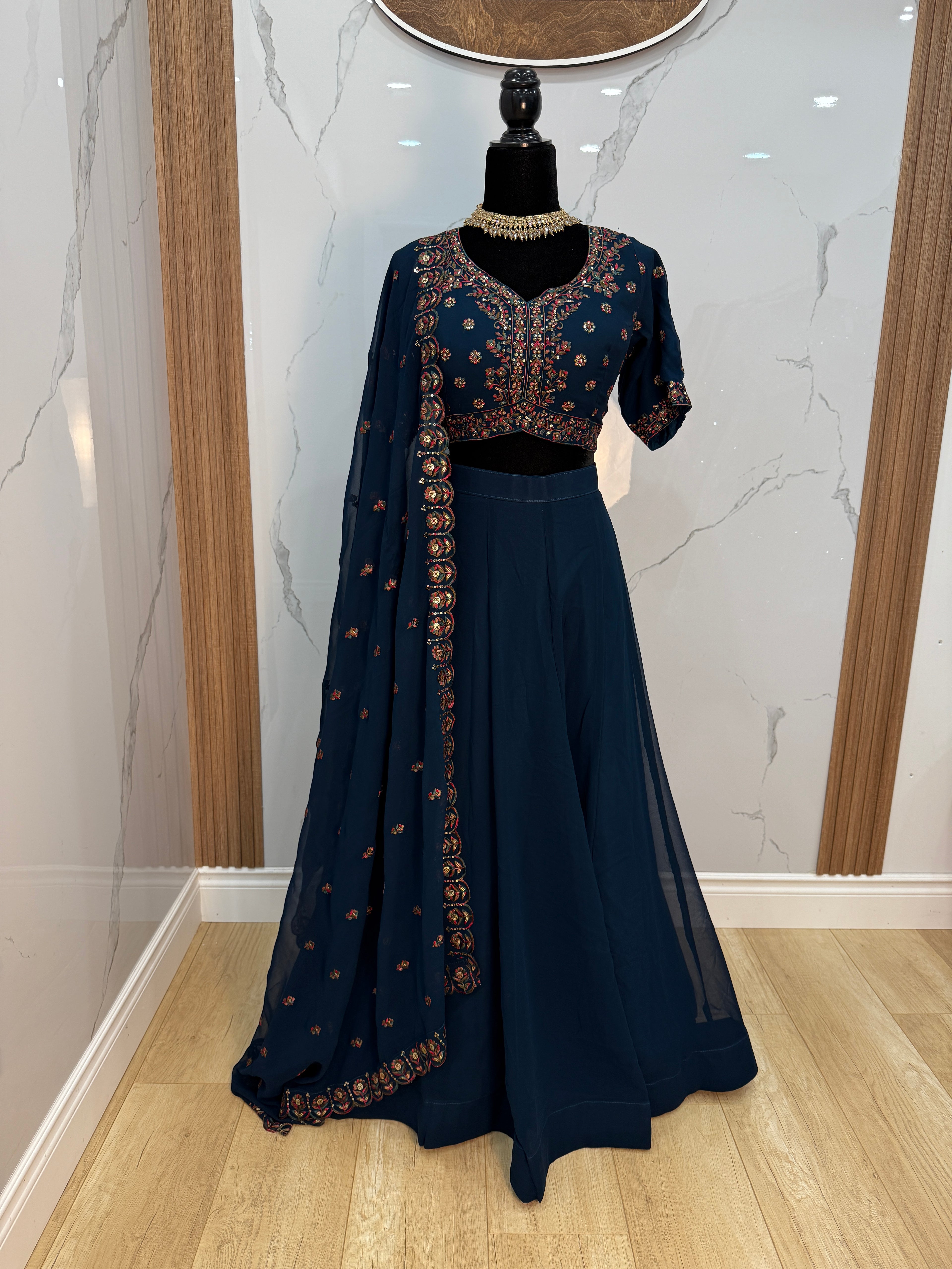 Kiara blue thread Lehenga