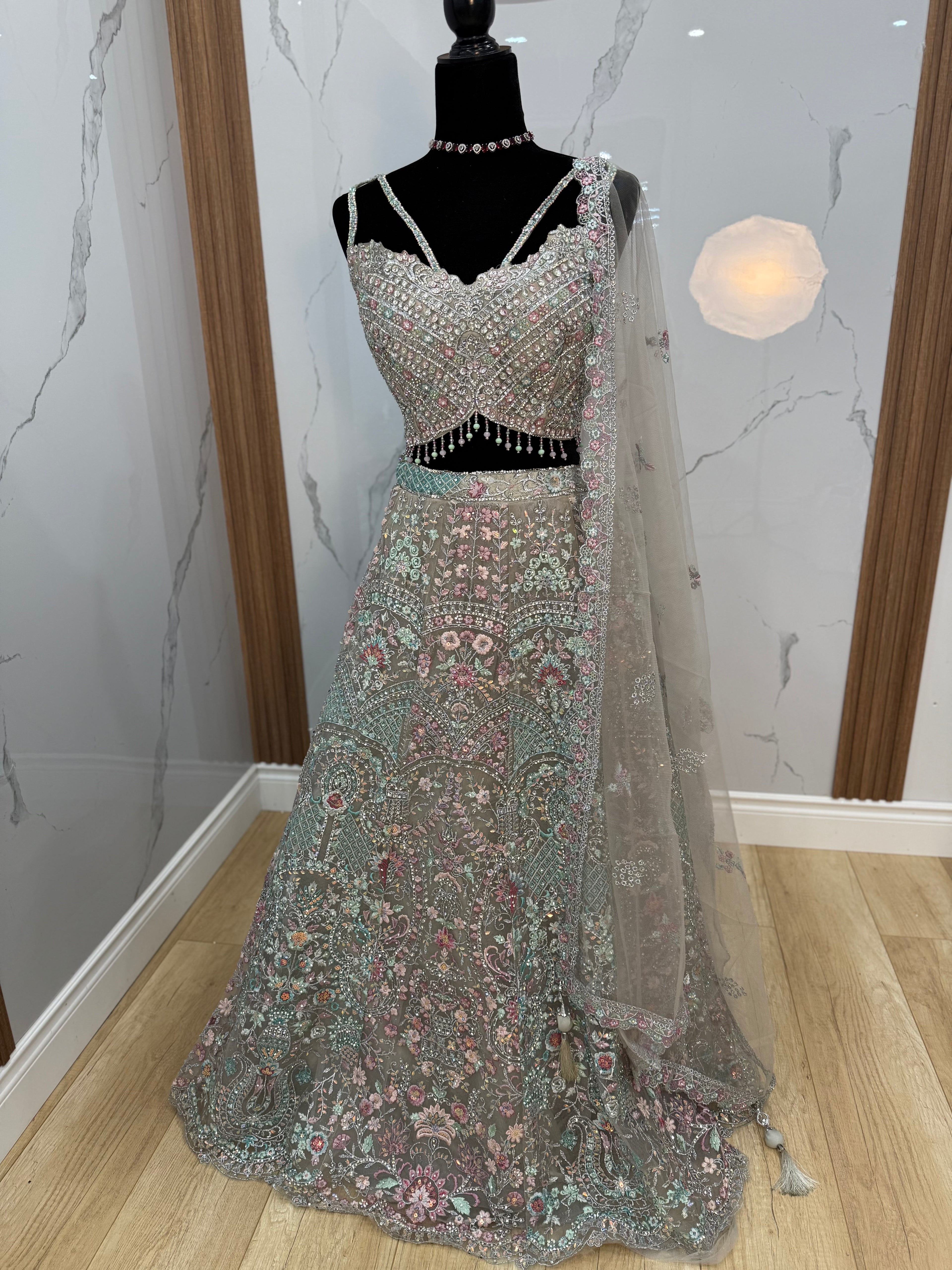 Traditional Embroidered silk Lehenga Choli