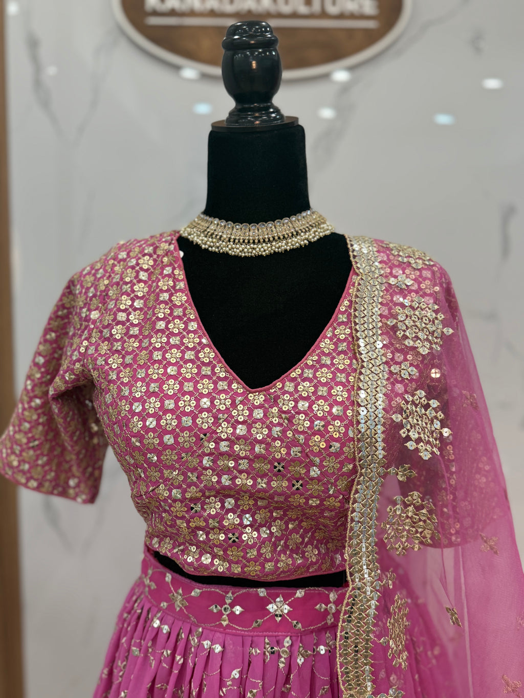 Traditional Embroidered Geogette Lehenga Choli