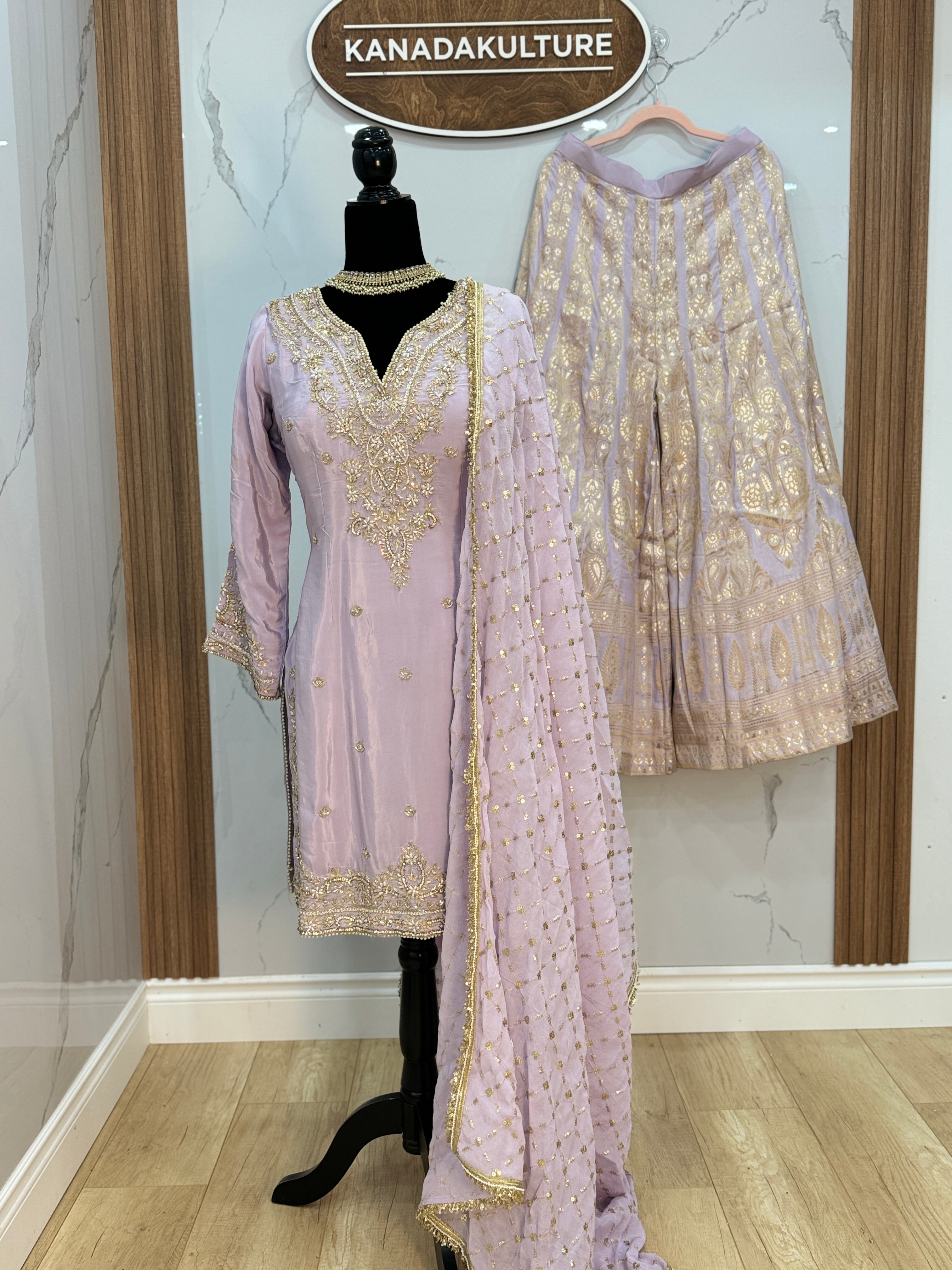 Embroidered palzoo Suit – Kanada Kulture