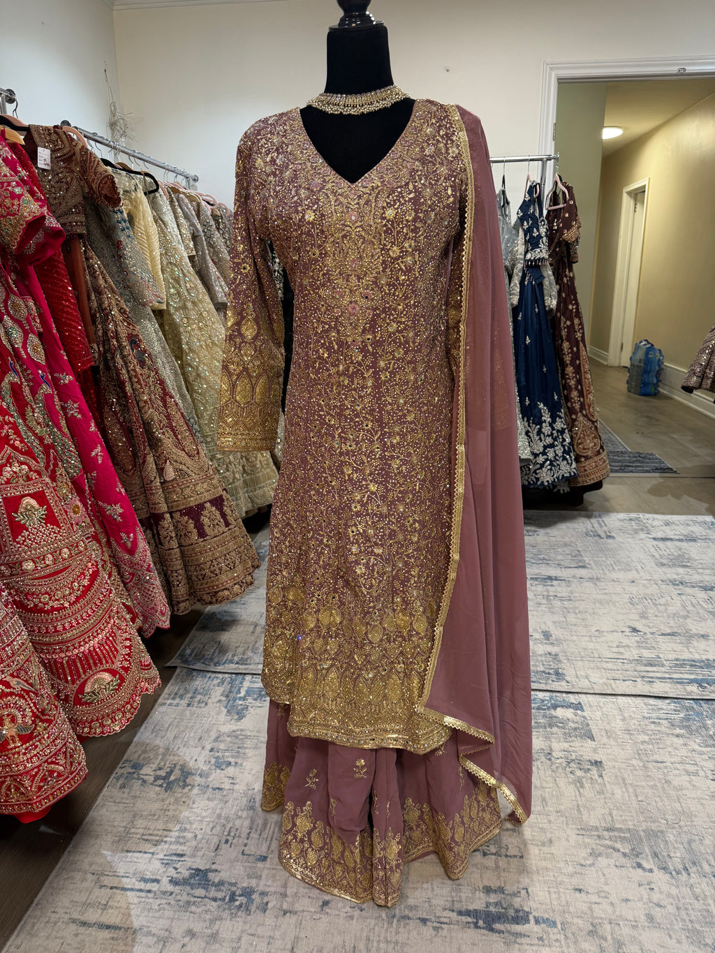 Embroidered palzoo Suit – Kanada Kulture