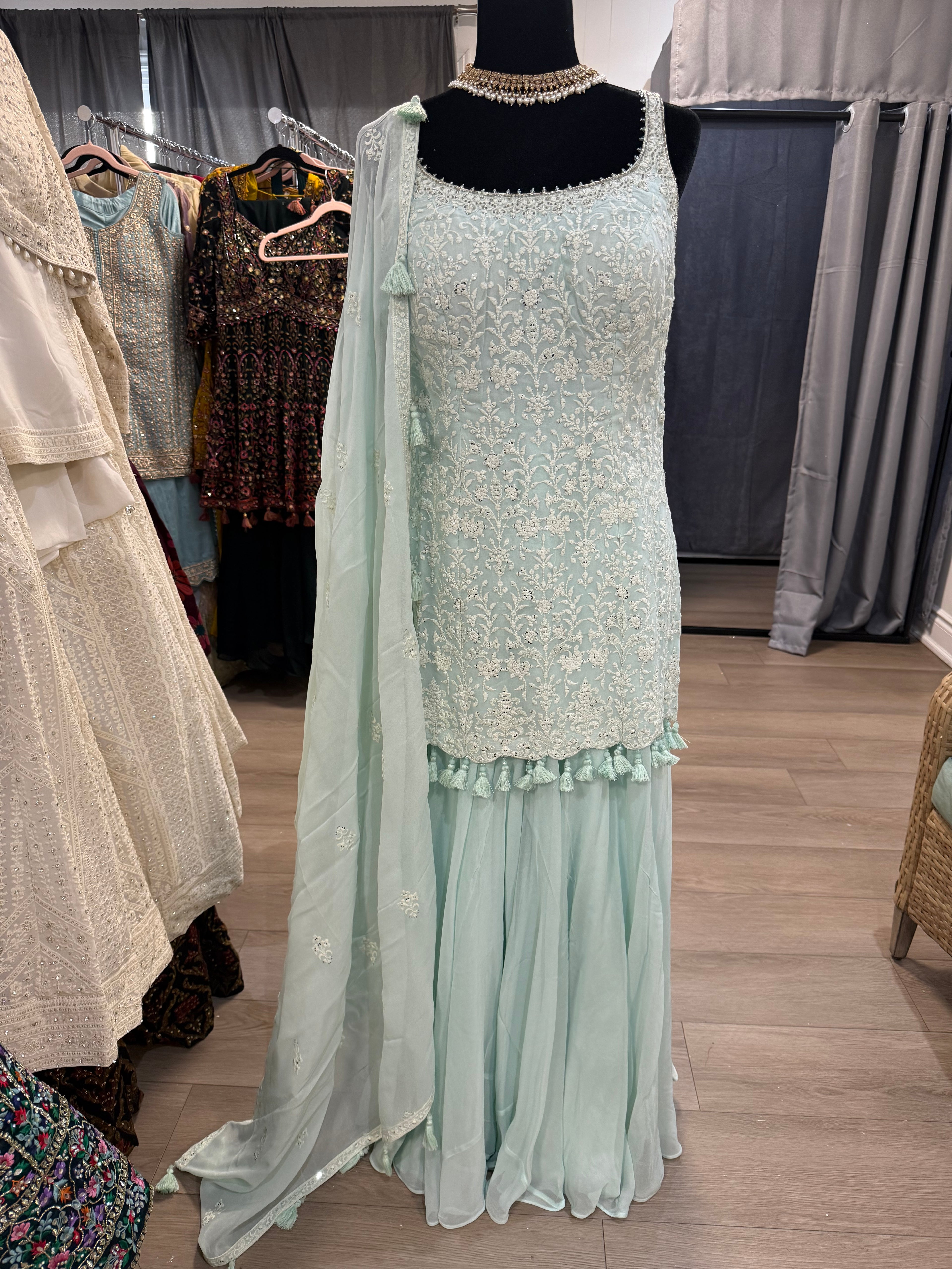 Embroidered gharara Suit – Kanada Kulture