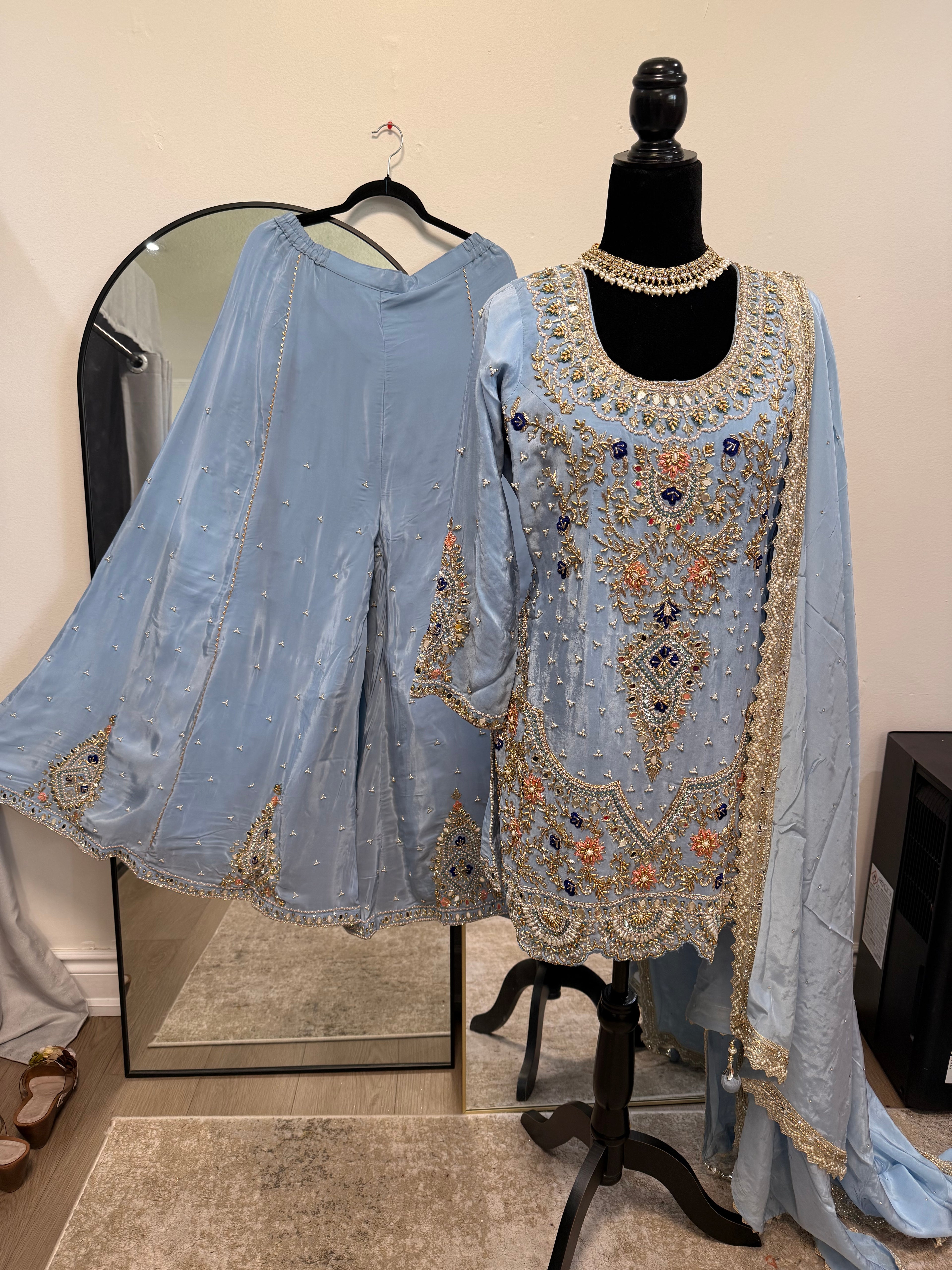Embroidered suit