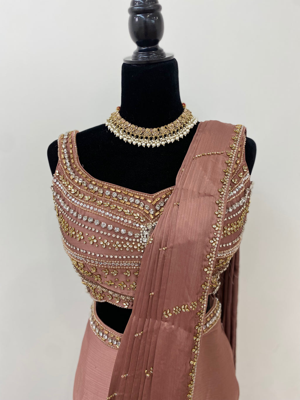 Designer pre drape saree