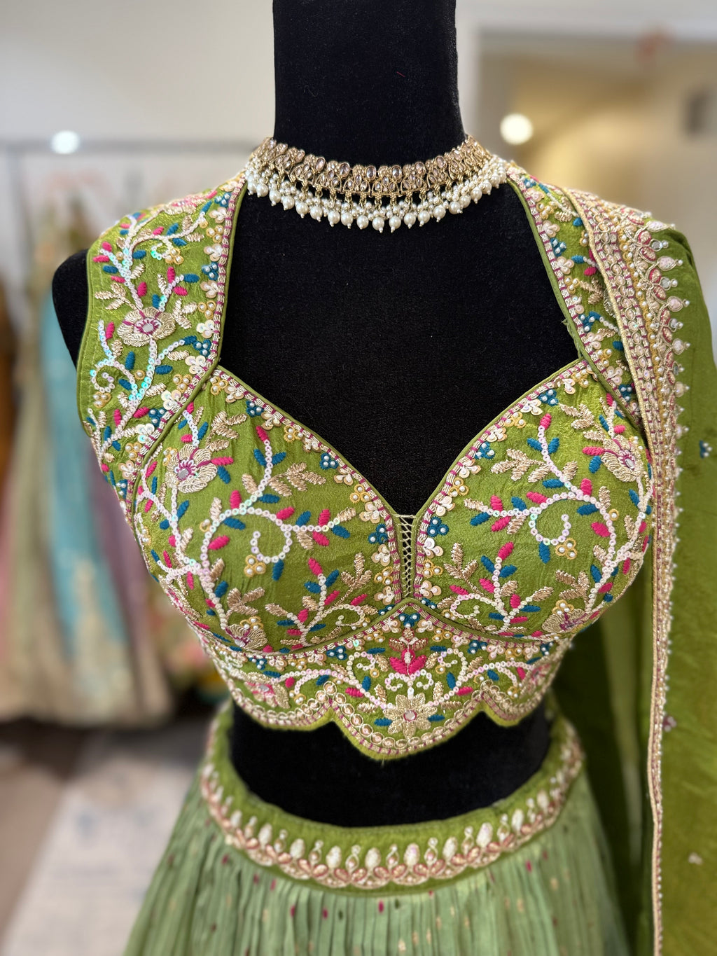 Beautiful choli with lehenga