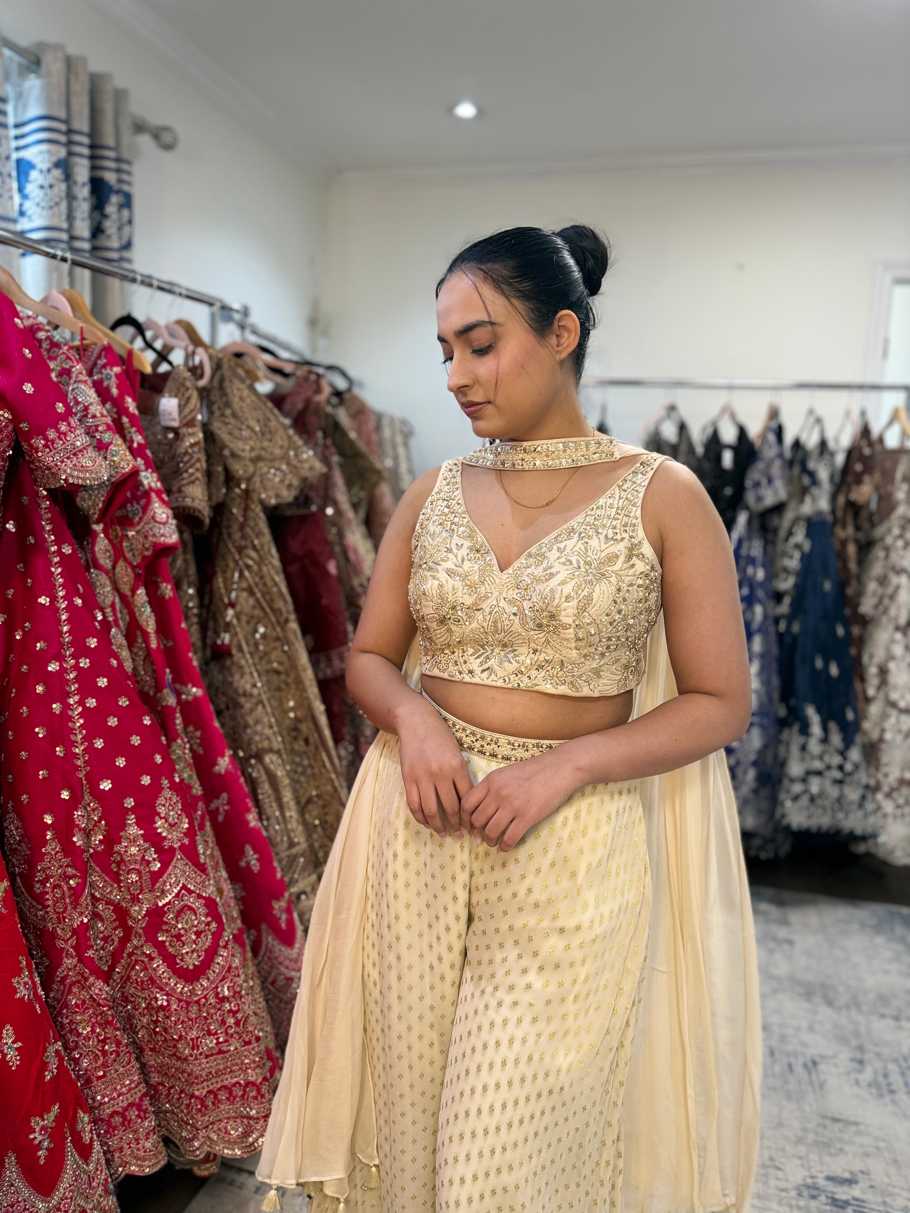 Crop top with palazoo