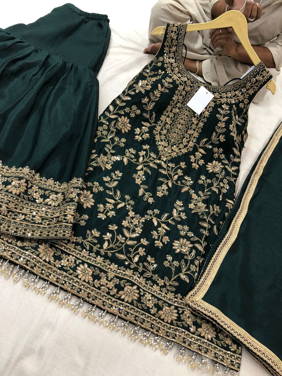 Embroidered Palazzo Suit – Kanada Kulture