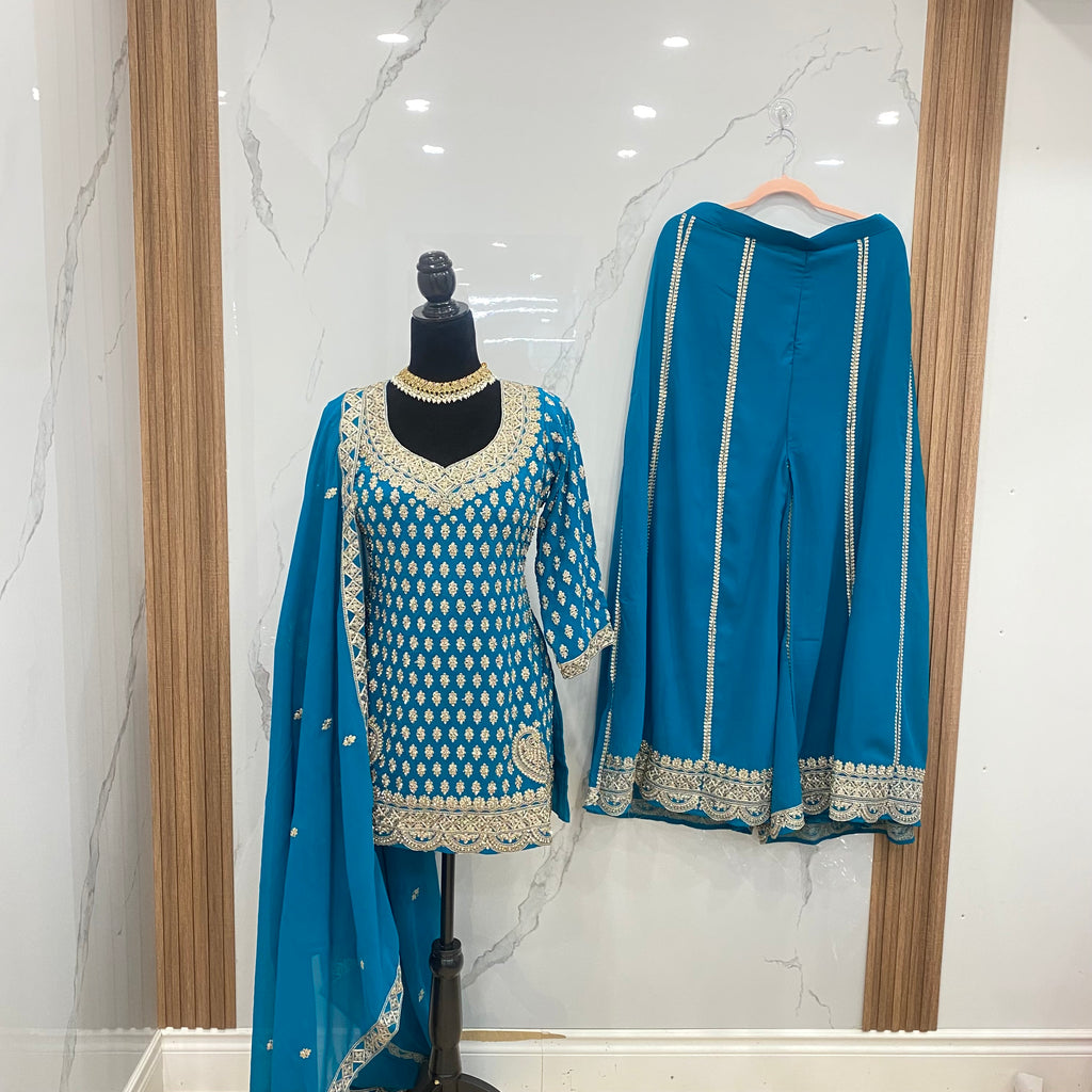 Indo western Embroidered suit