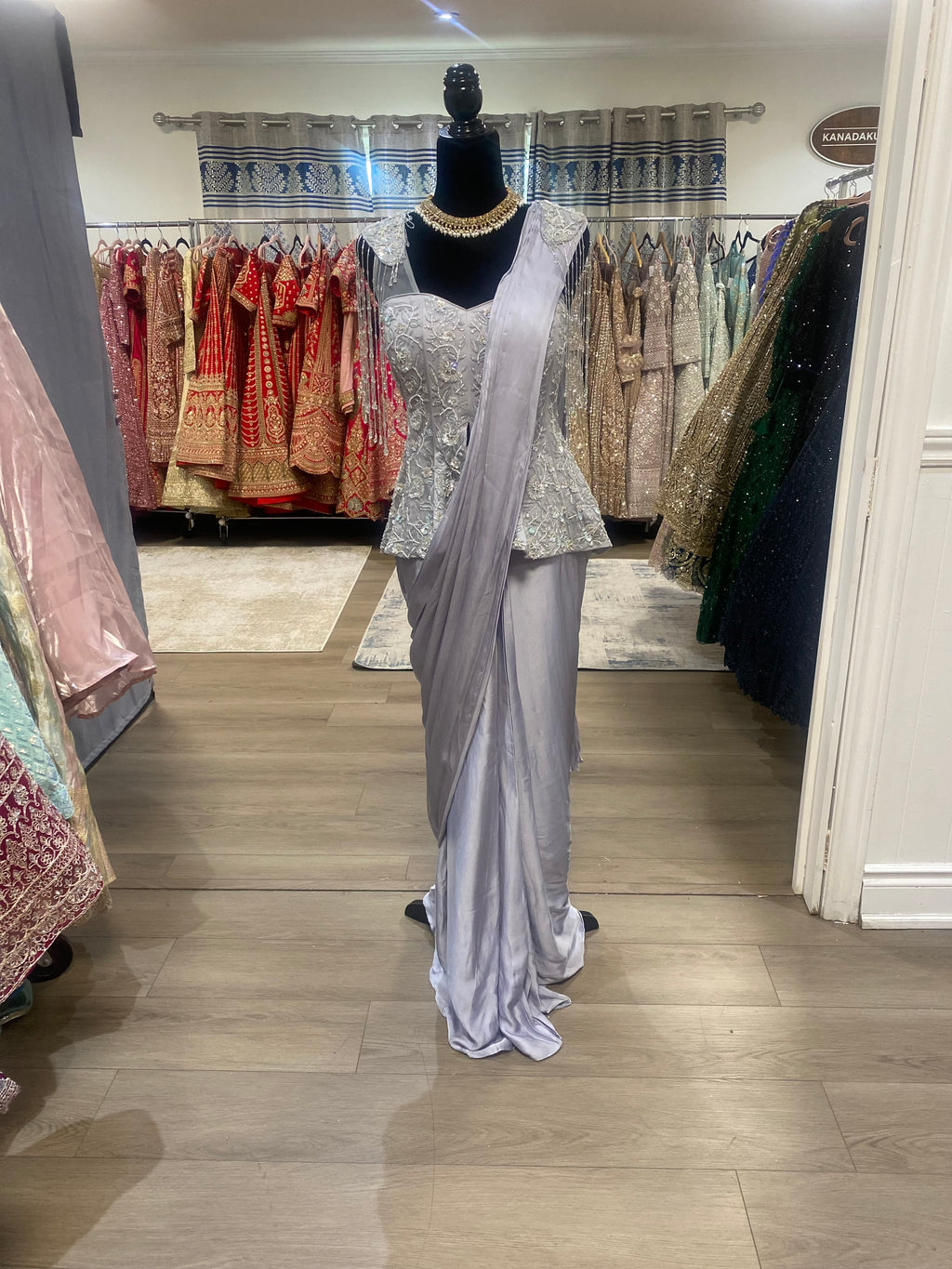 Pre drape saree