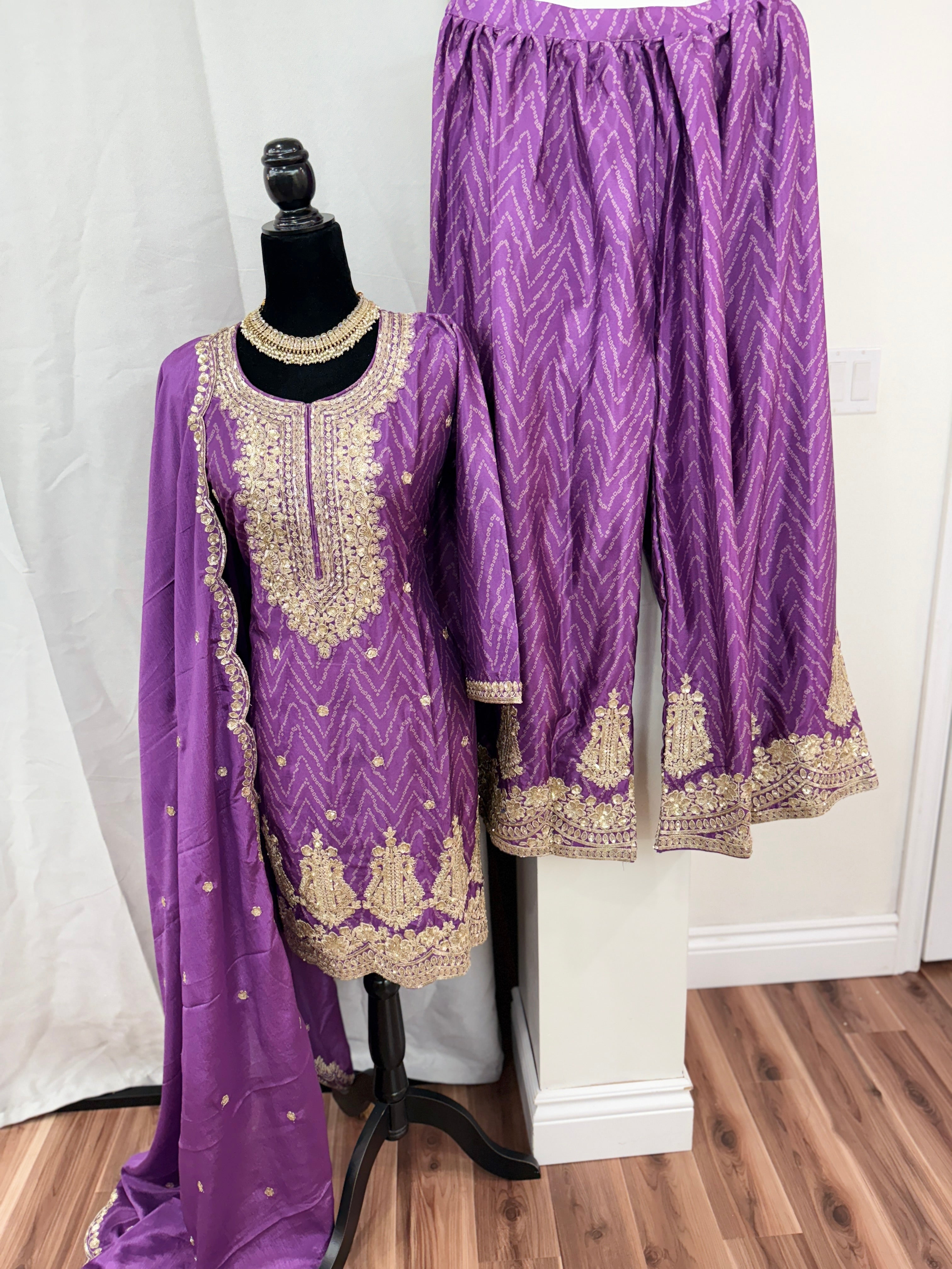 Embroidered palzoo Suit – Kanada Kulture