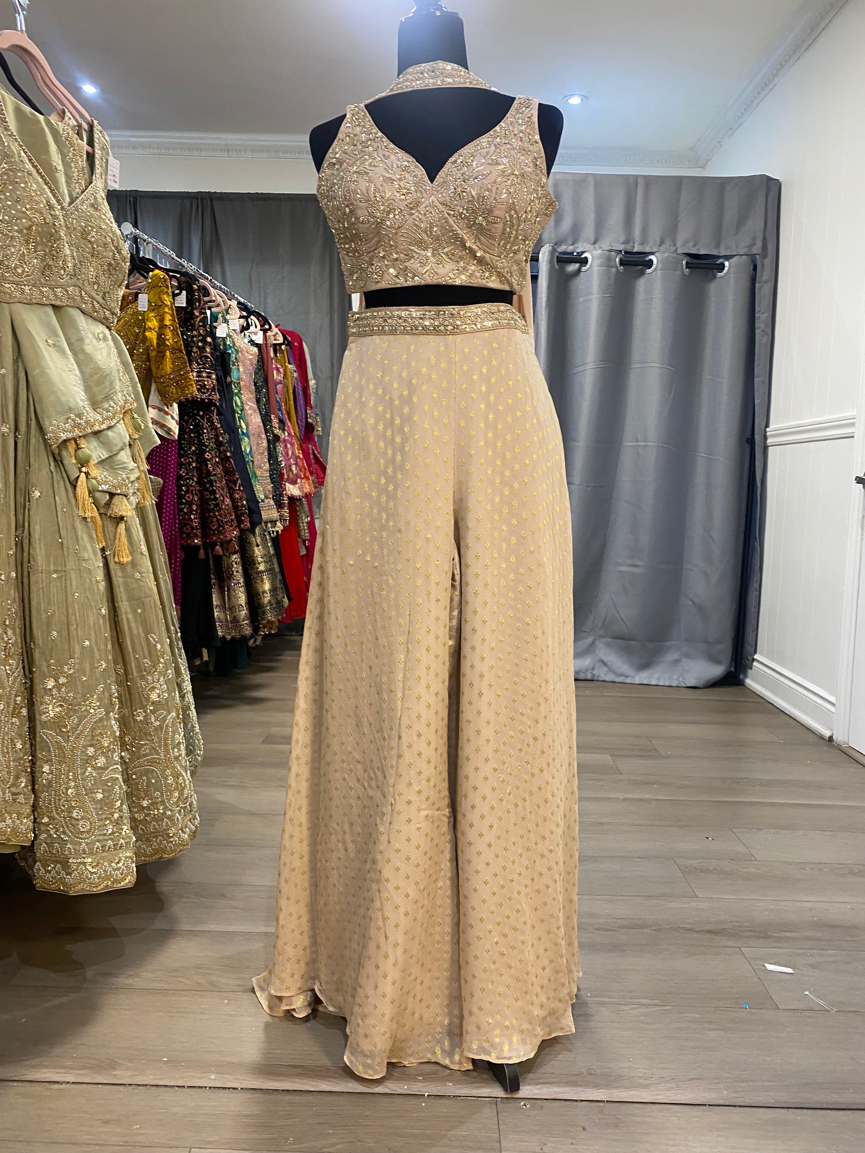 Crop top with palazoo