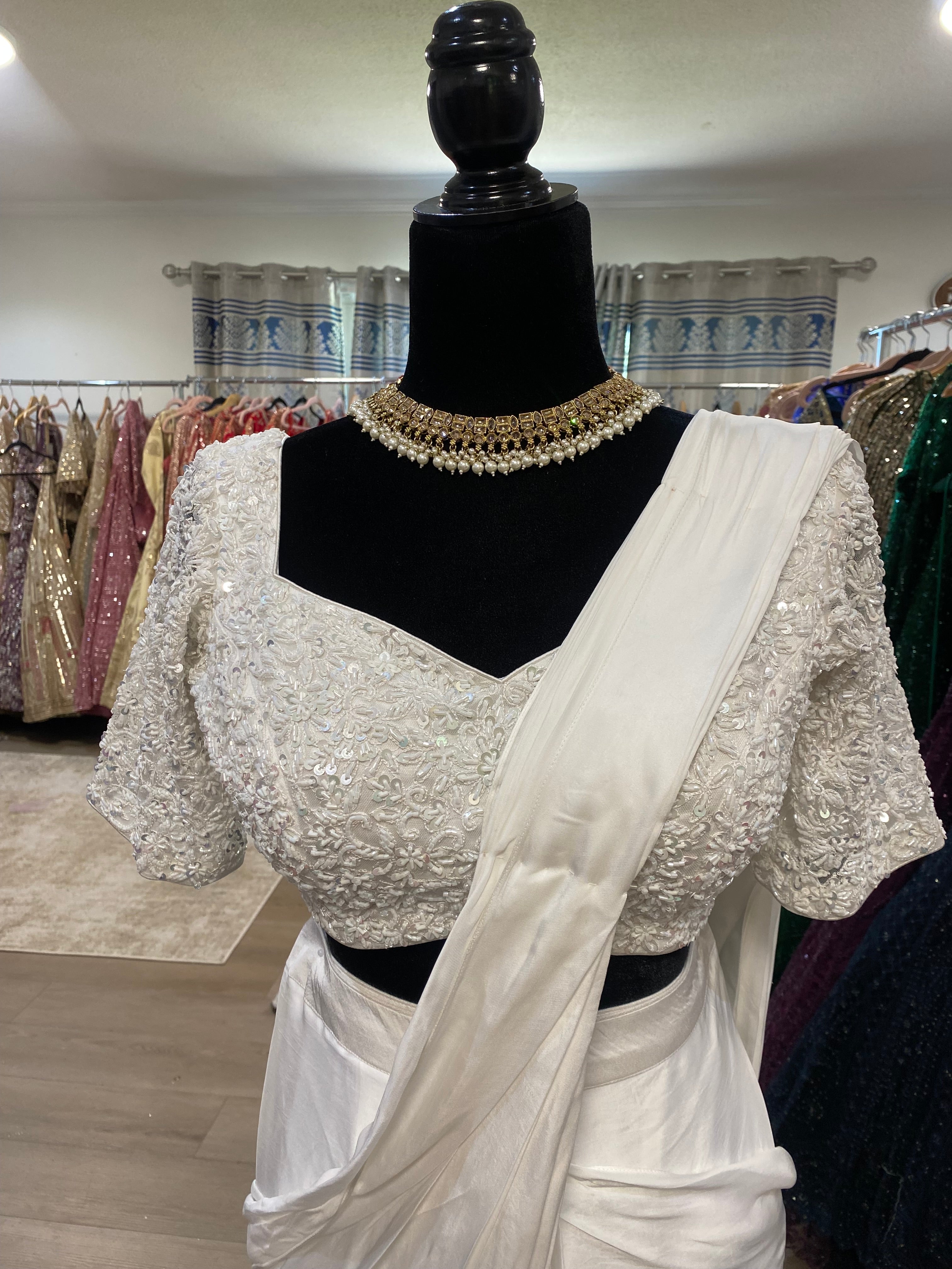 Pre drape saree