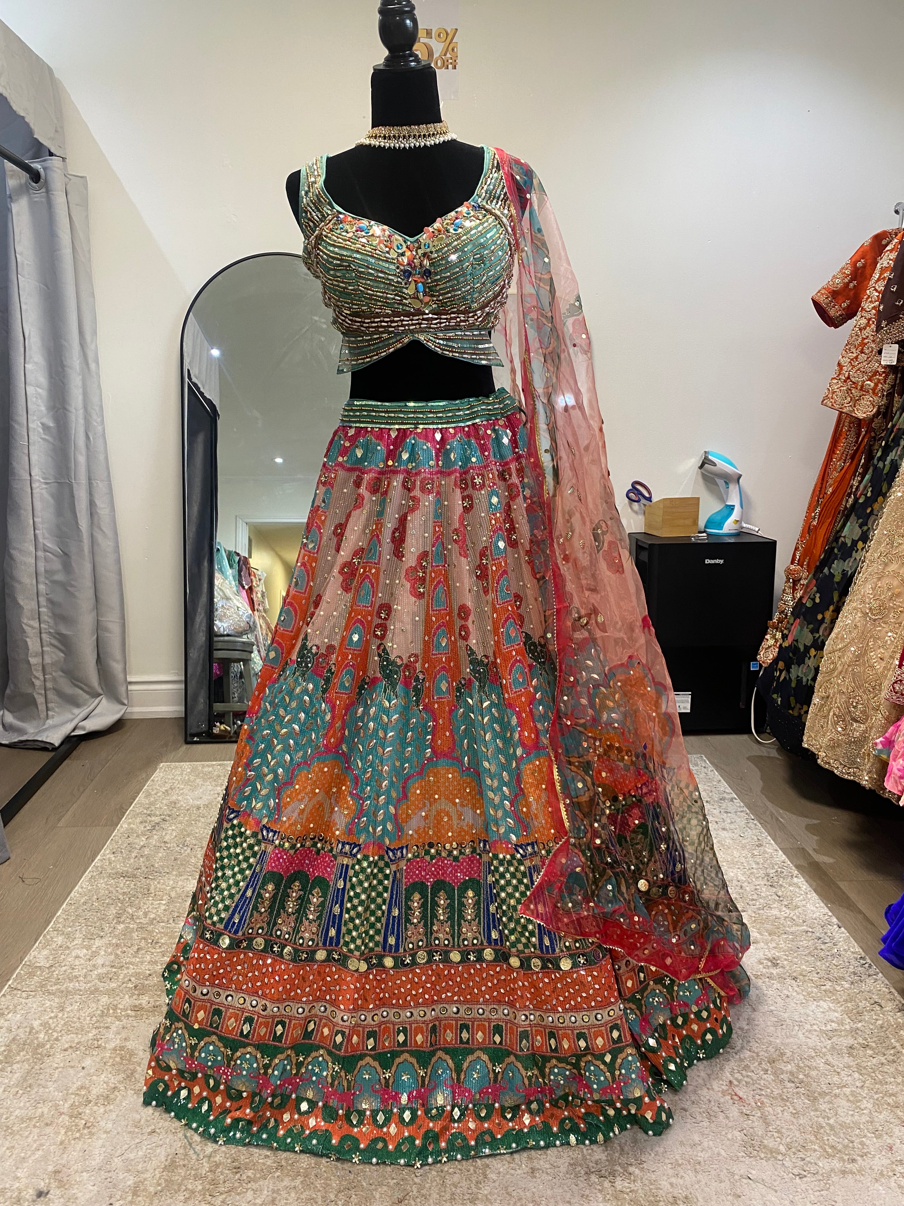 Traditional Embroidered Lehenga Choli