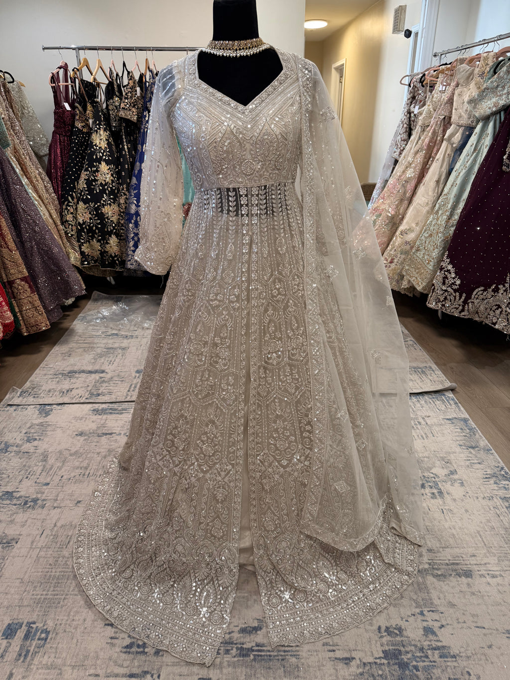 Beautiful long choli with lehenga