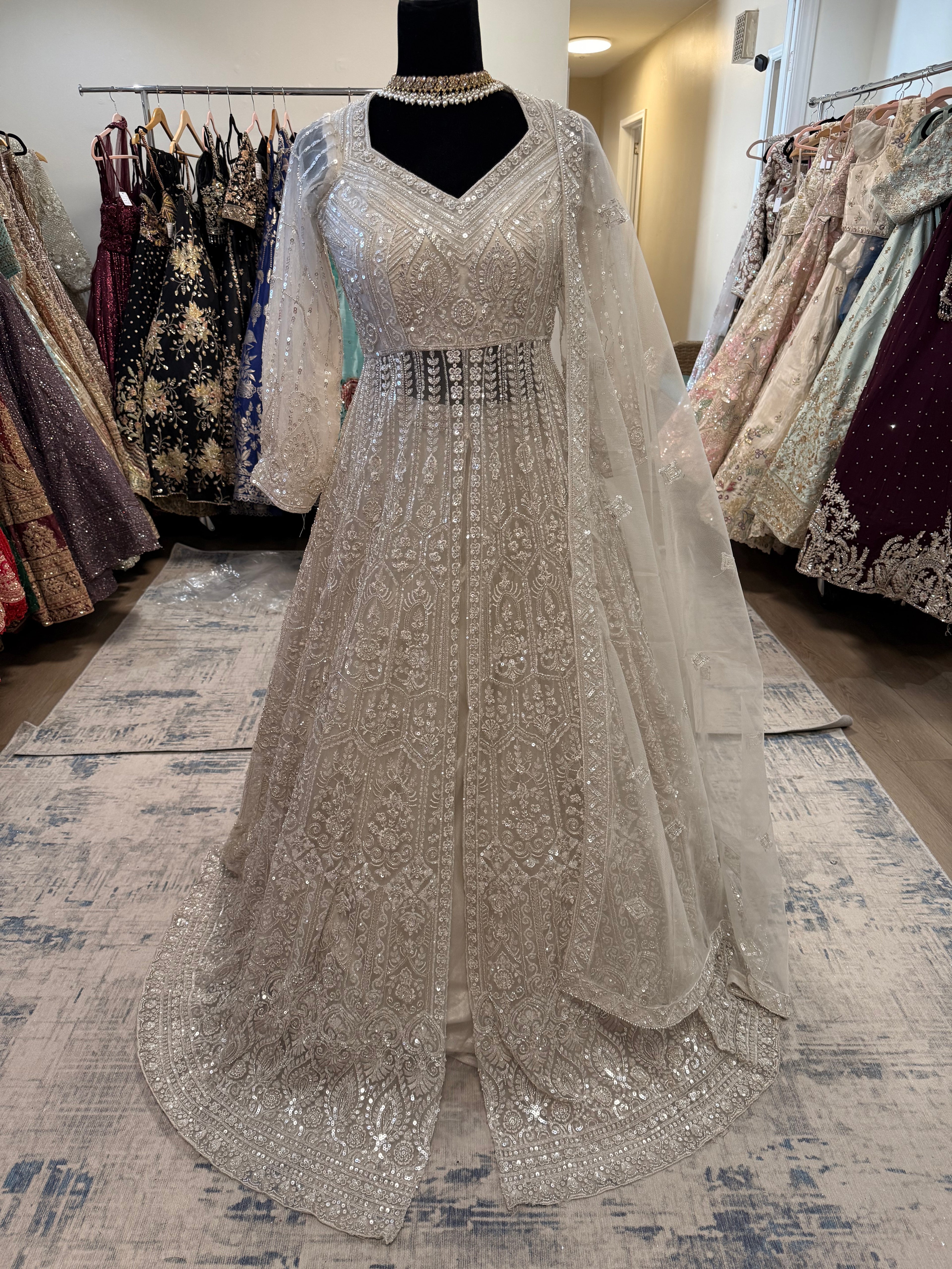 Beautiful long choli with lehenga