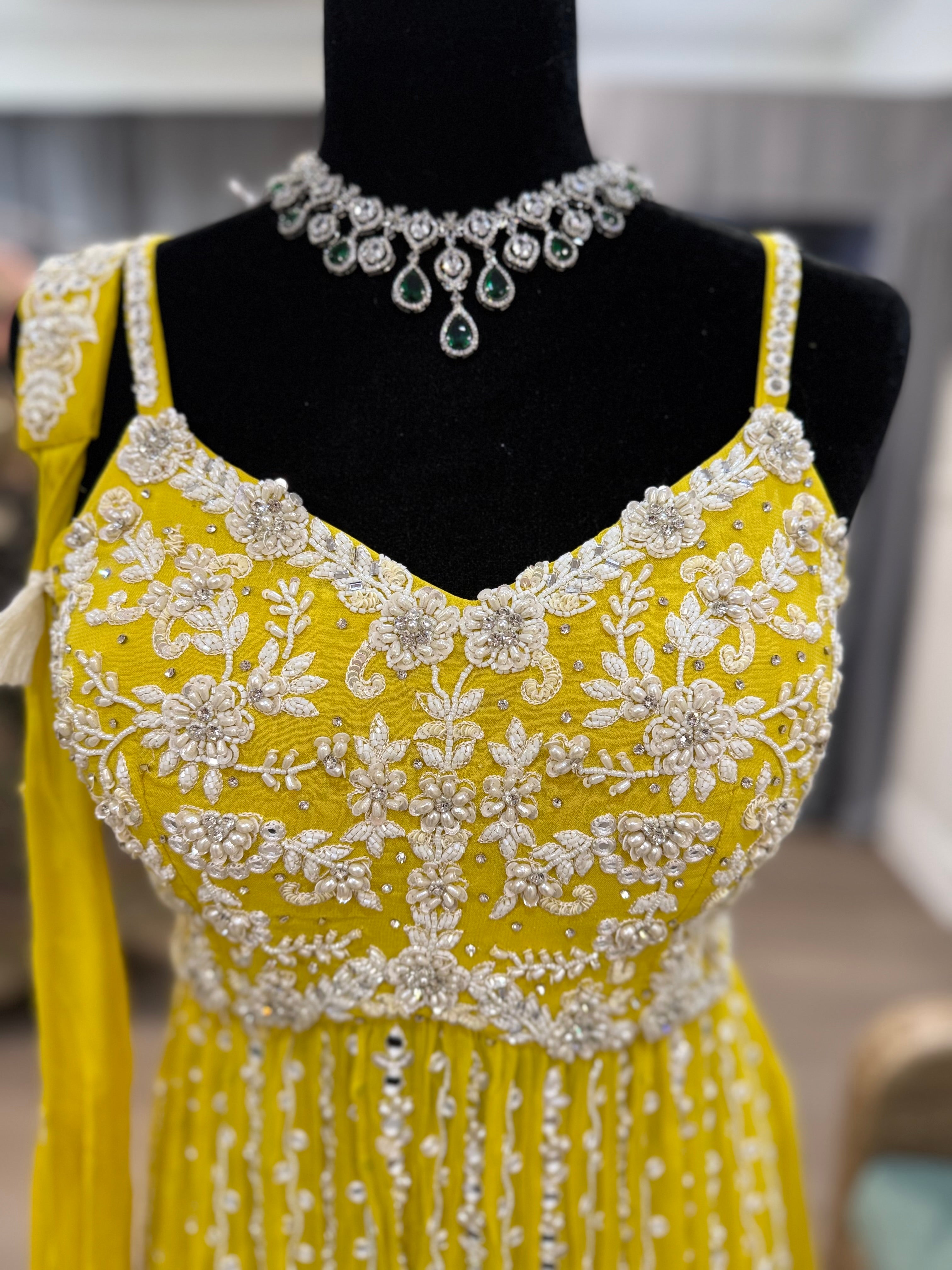 Pearl hand work Embroidered suit – Kanada Kulture