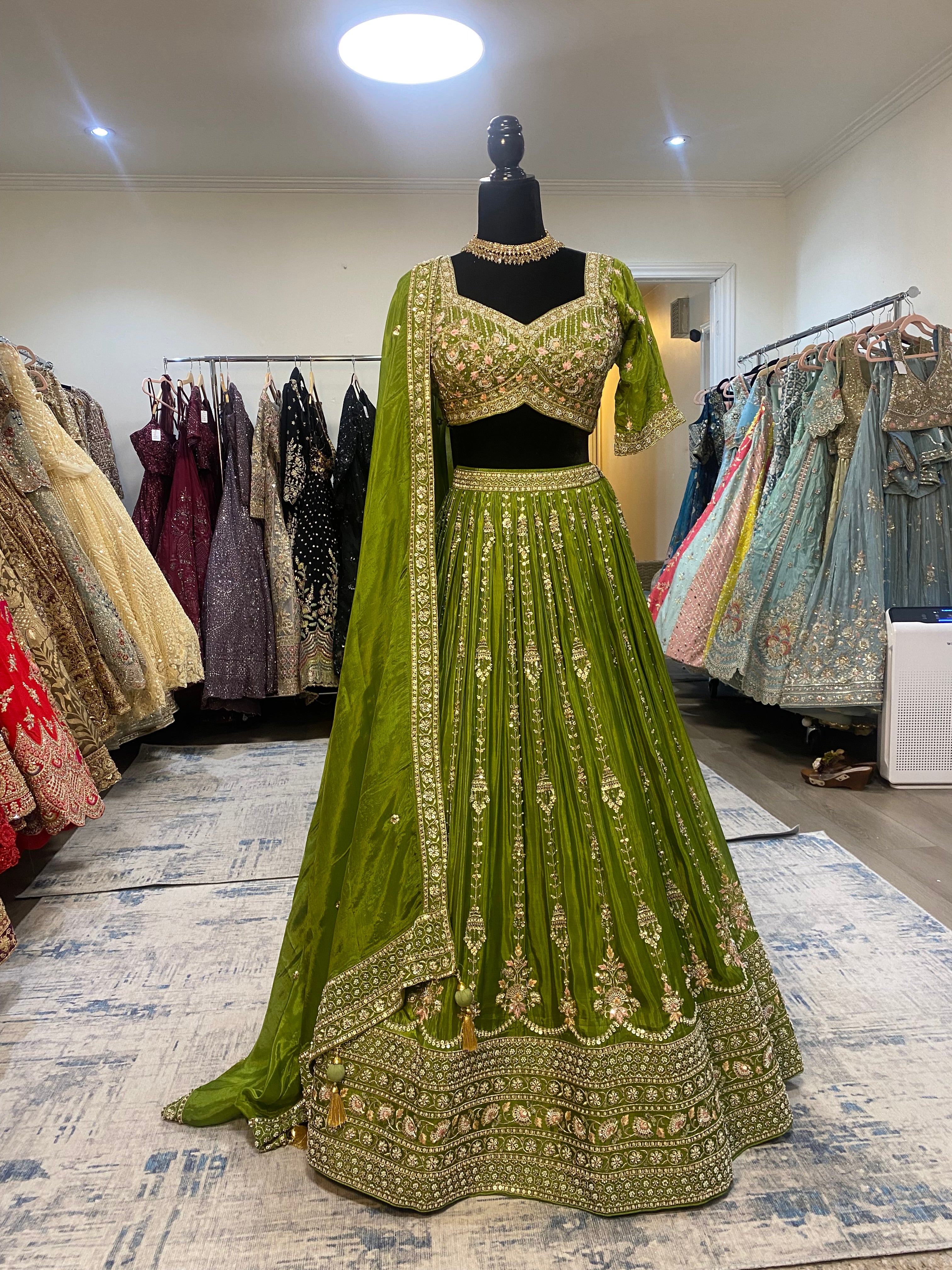 Designer intricate hand work lehenga