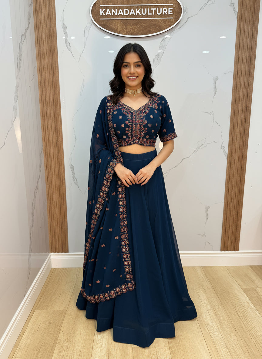 Kiara blue thread Lehenga