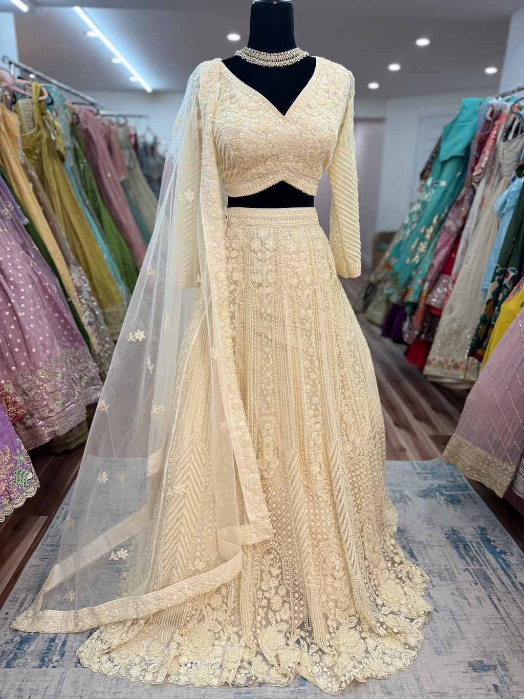 Chayya Hand work pearl lehenga