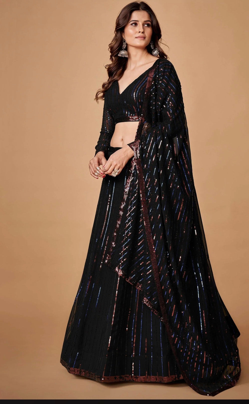 Traditional Embroidered georgette Lehenga Choli