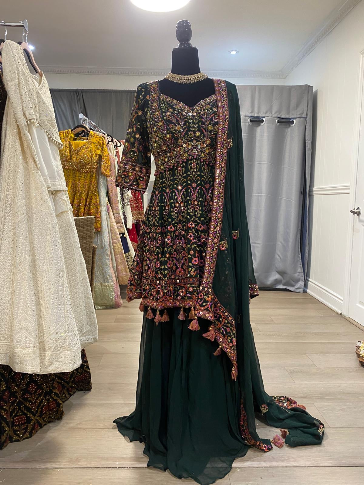 Embroidered gharara Suit – Kanada Kulture