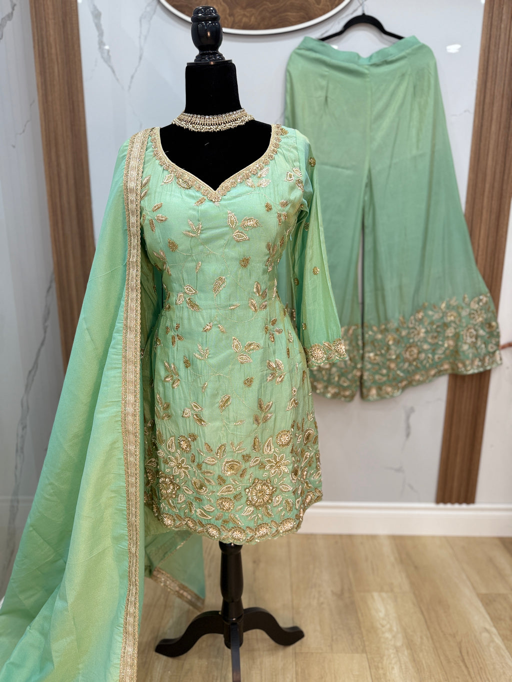Embroidered gharara Suit – Kanada Kulture