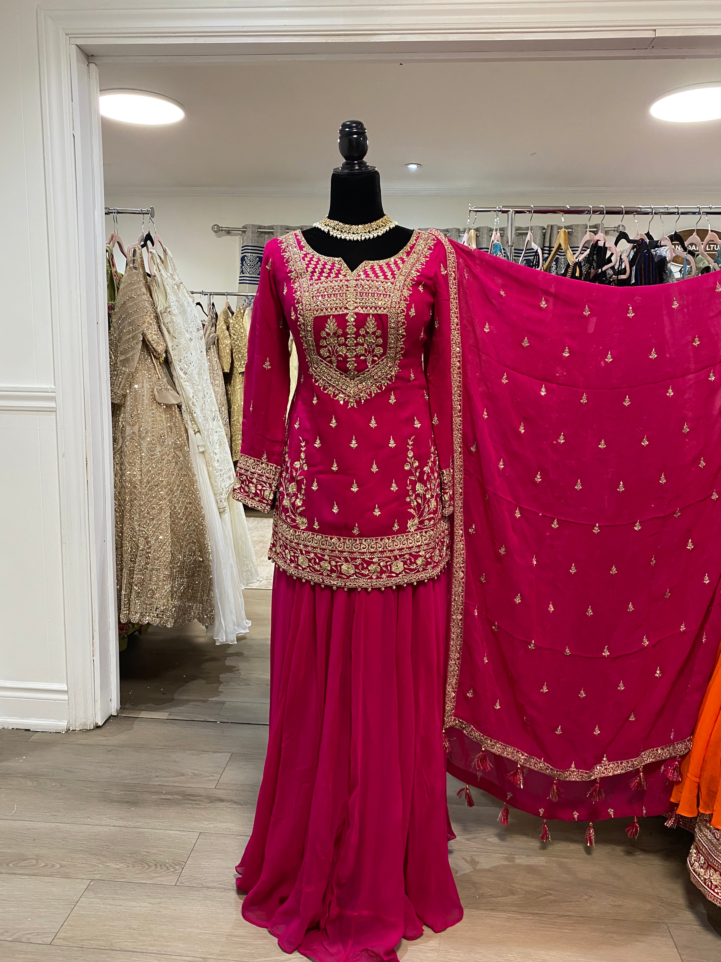 Embroidered suit palazoo with pockets – Kanada Kulture