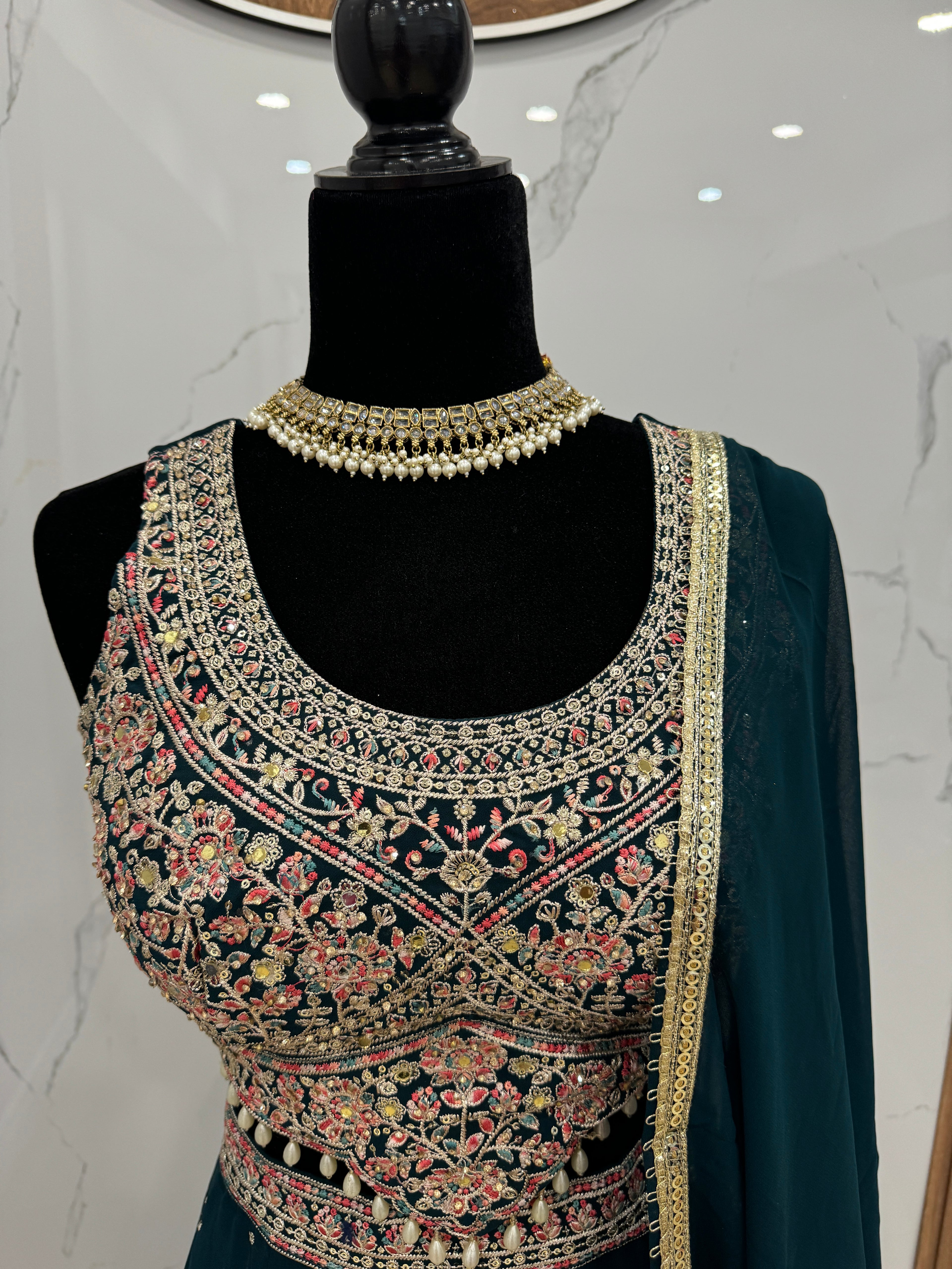 Traditional Embroidered Geogette Lehenga Choli