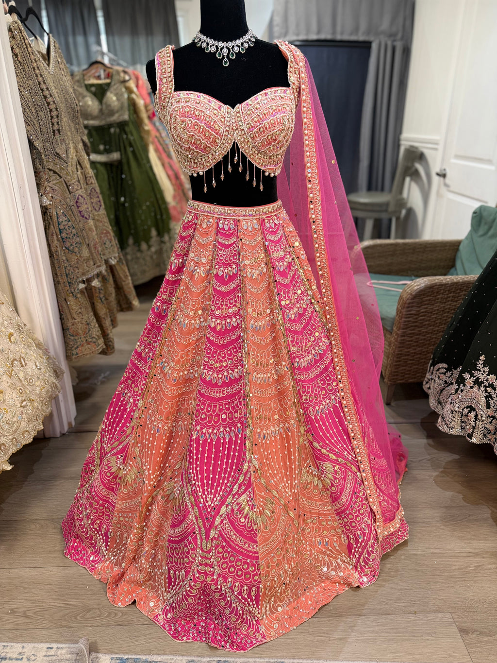 Beautiful choli with lehenga