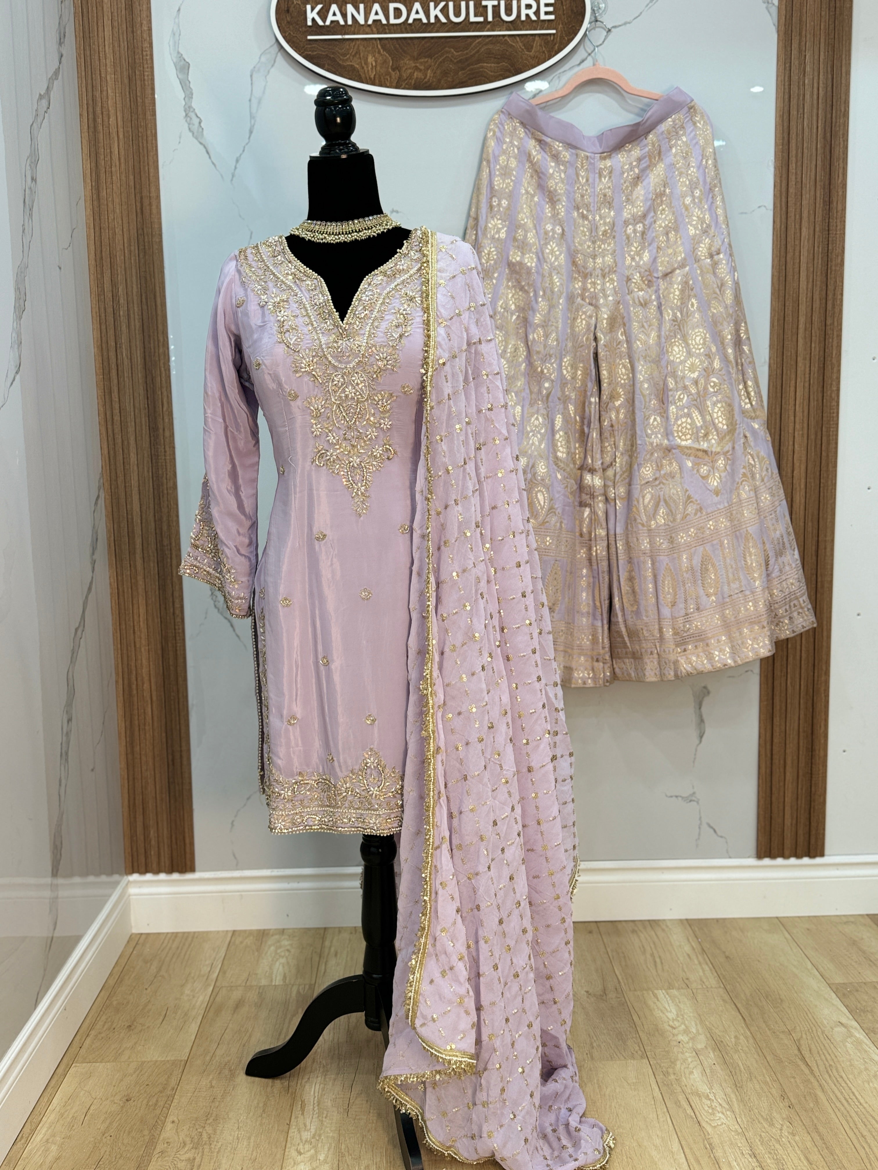 Embroidered palzoo Suit – Kanada Kulture