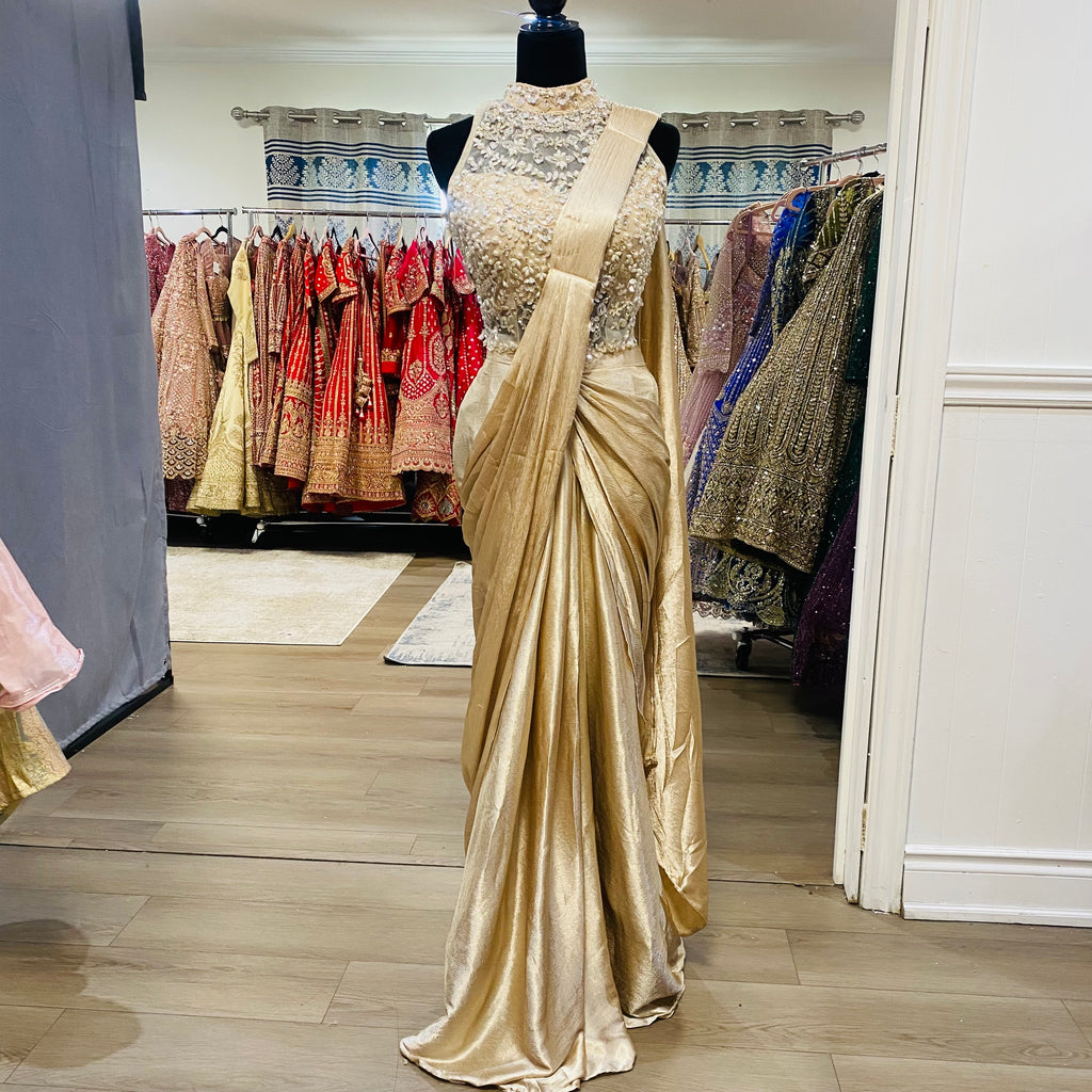 Pre drape saree
