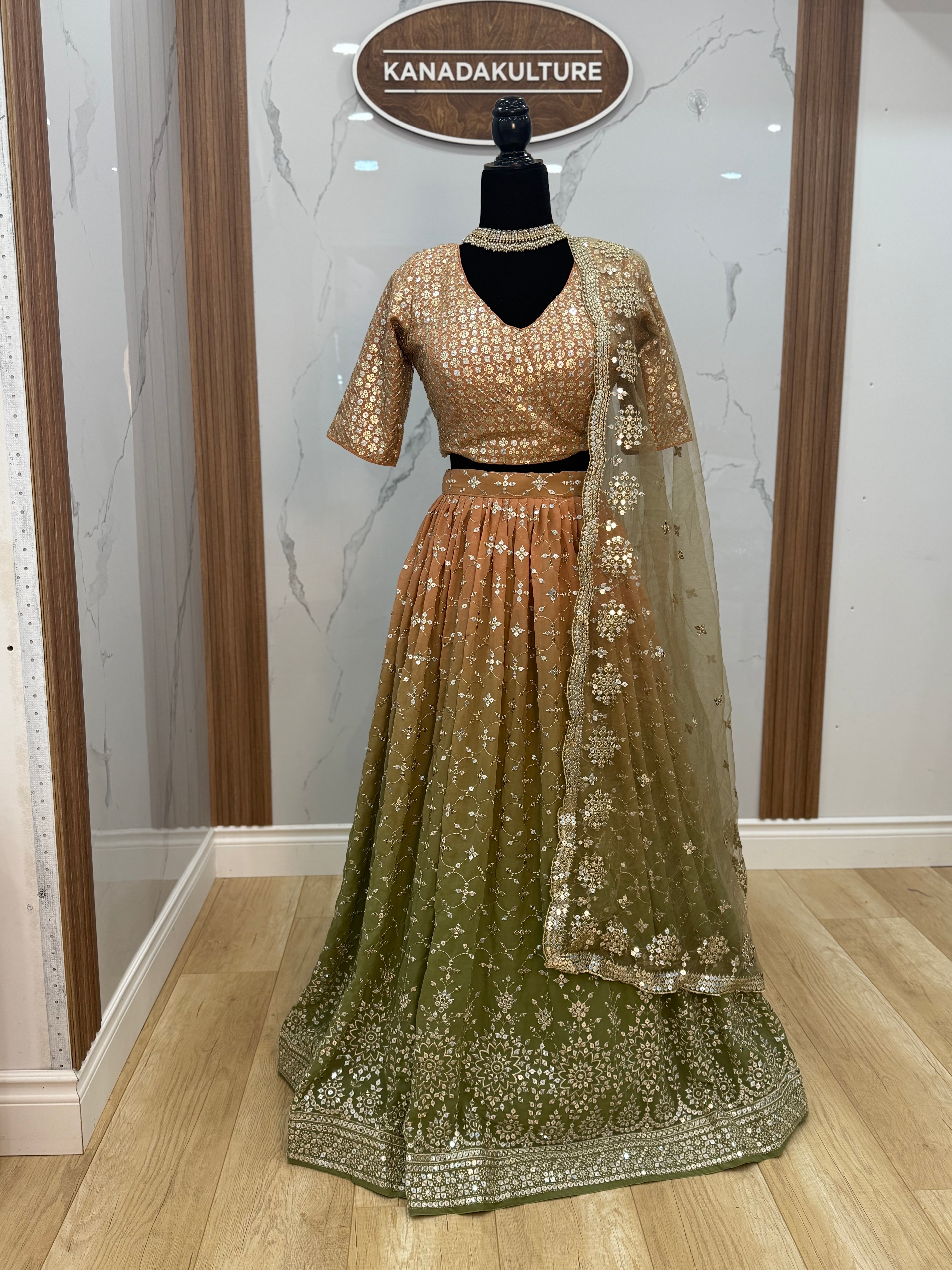 Traditional Embroidered Geogette Lehenga Choli