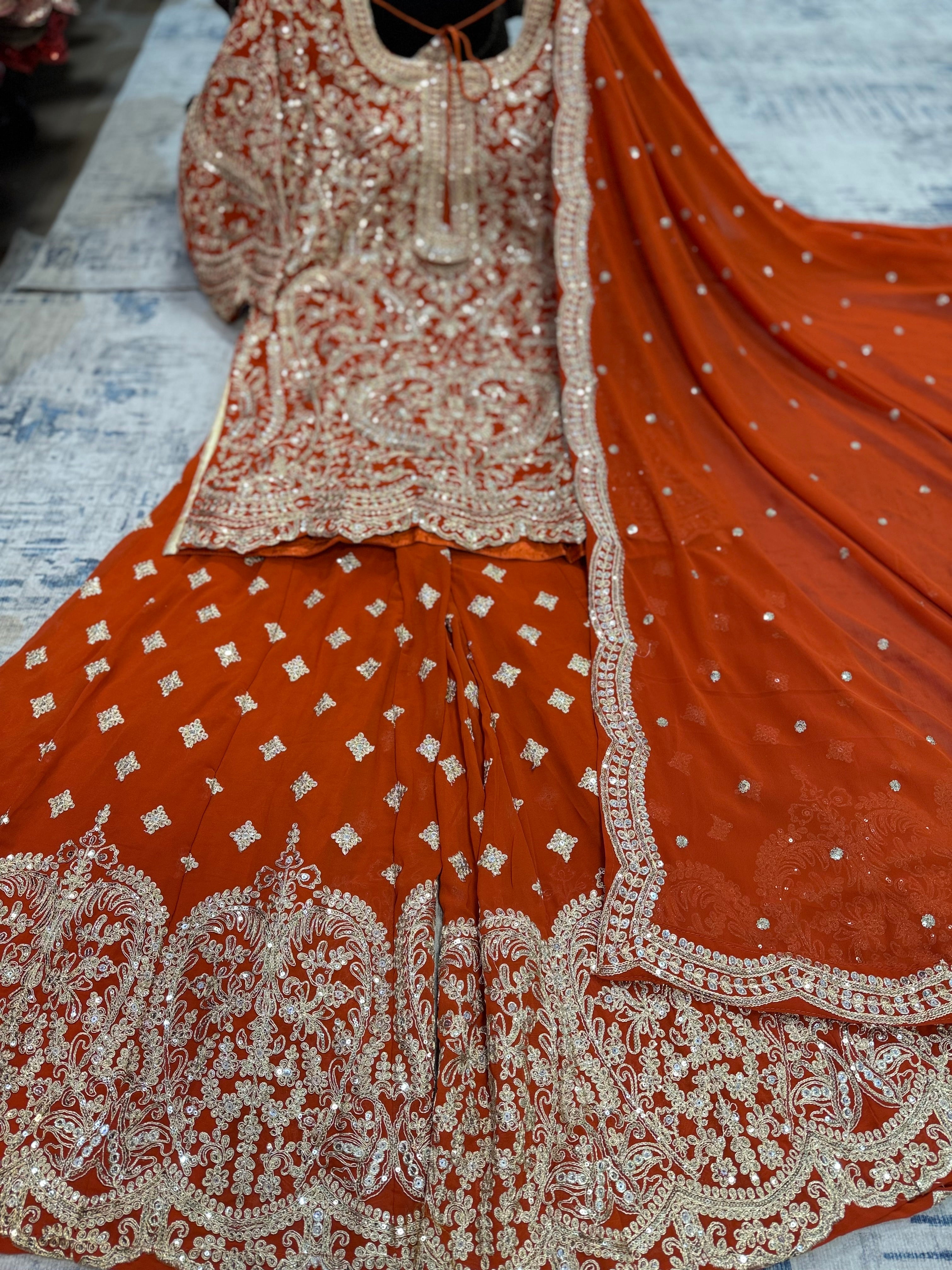 Size 48 Embroidered palzoo Suit – Kanada Kulture