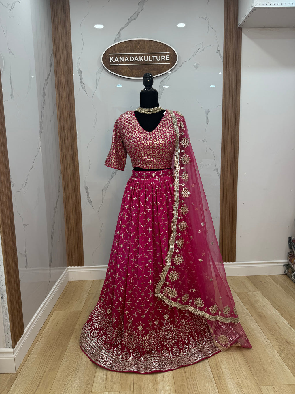 Traditional Embroidered Geogette Lehenga Choli